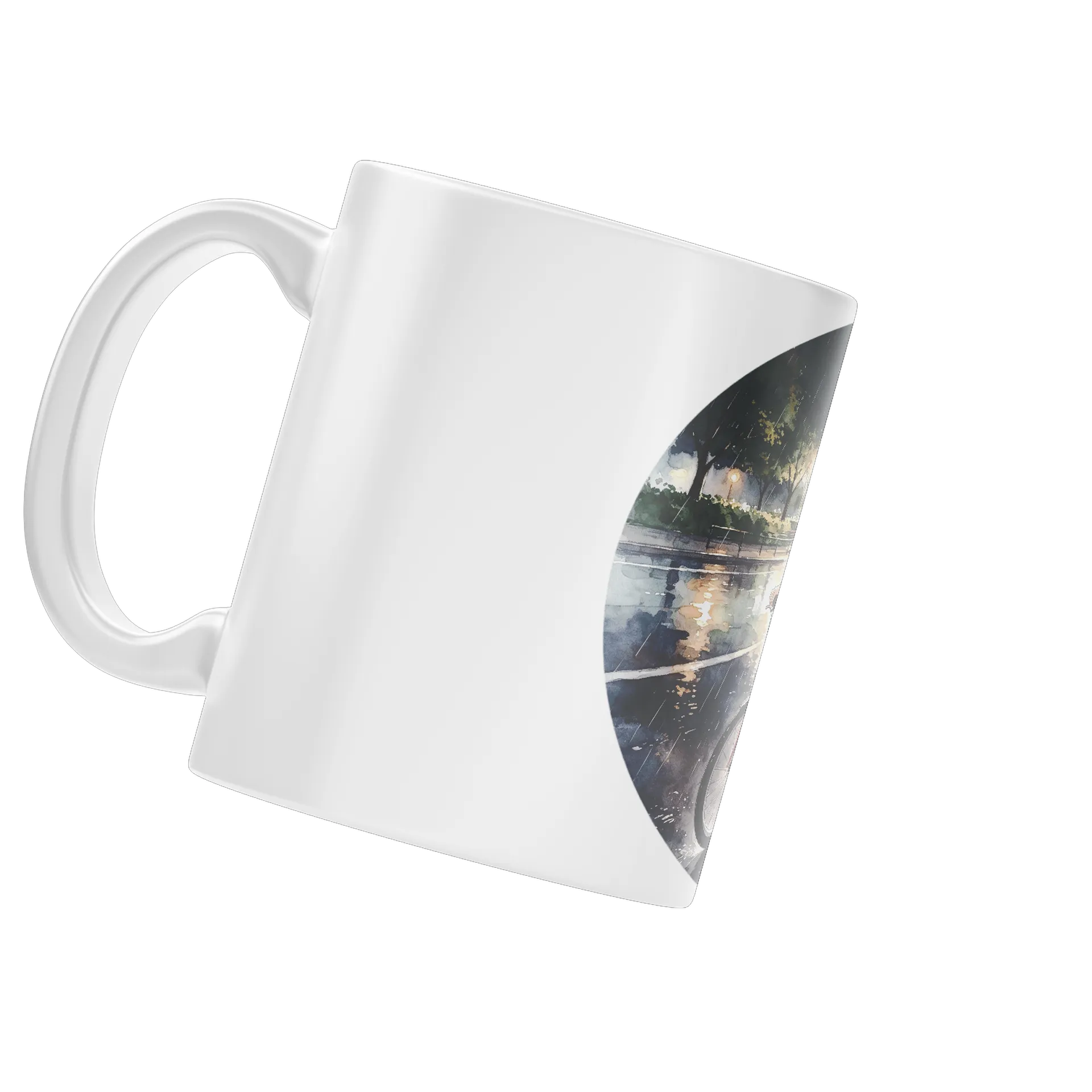 Caneca Porcelana Casal Andando de Bicicleta 325ml - Imagem 3