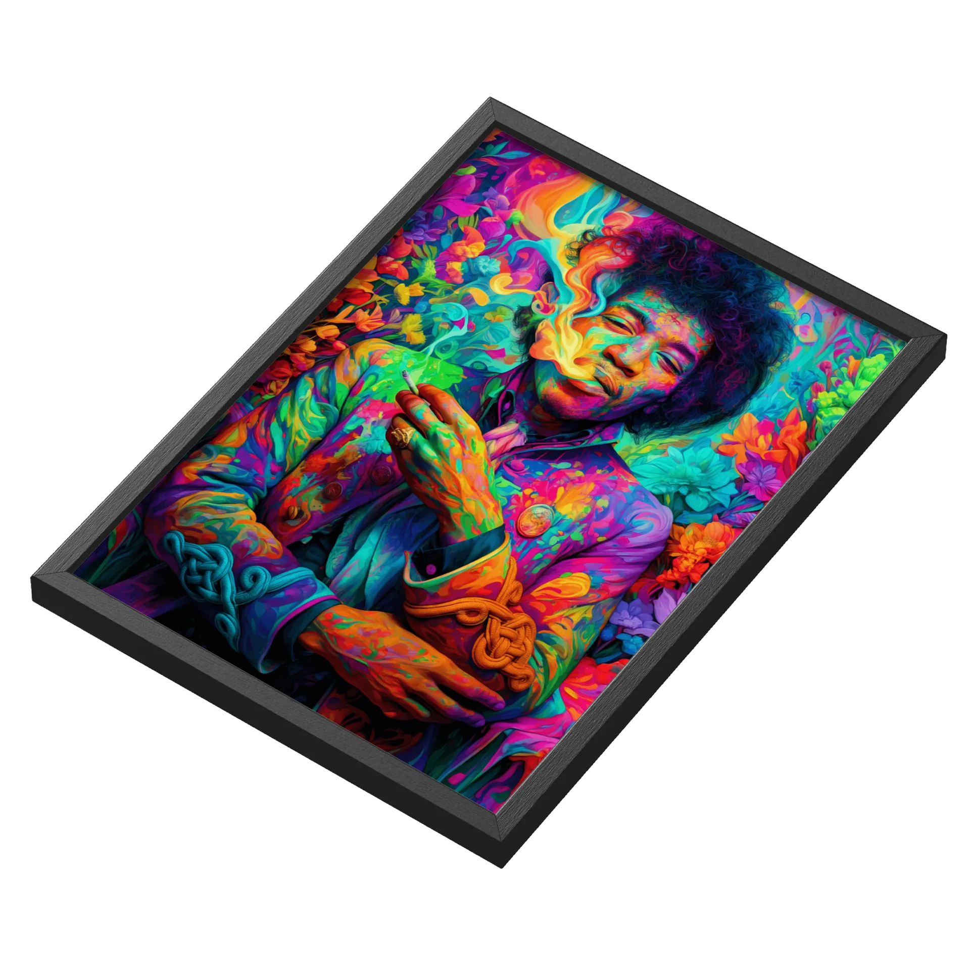 Quadro Jimmi Hendrix Experience A3 personalizado Com Vidro de rockability — imagem 3 de 3