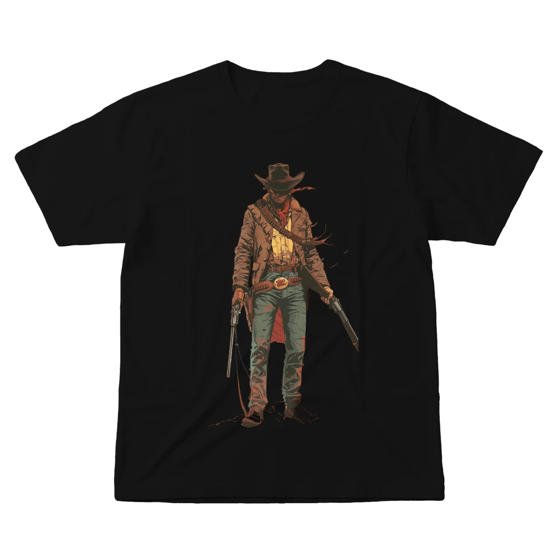Camiseta Cowboy com Revólver 100% Algodão - Imagem 1