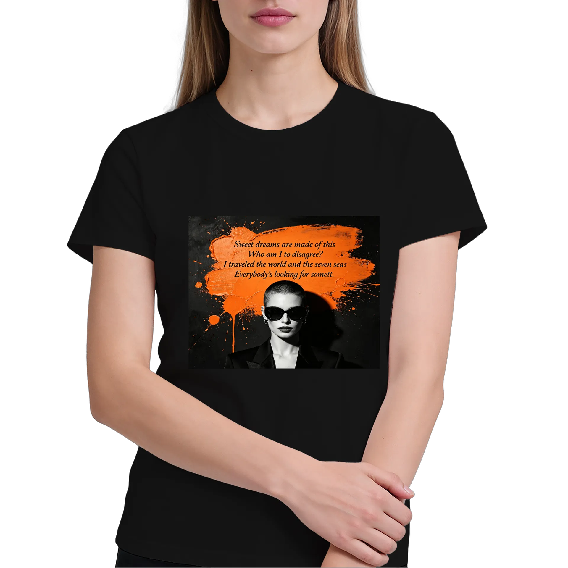 Camiseta Silhueta Rock Preto 100% Algodão - Imagem 3