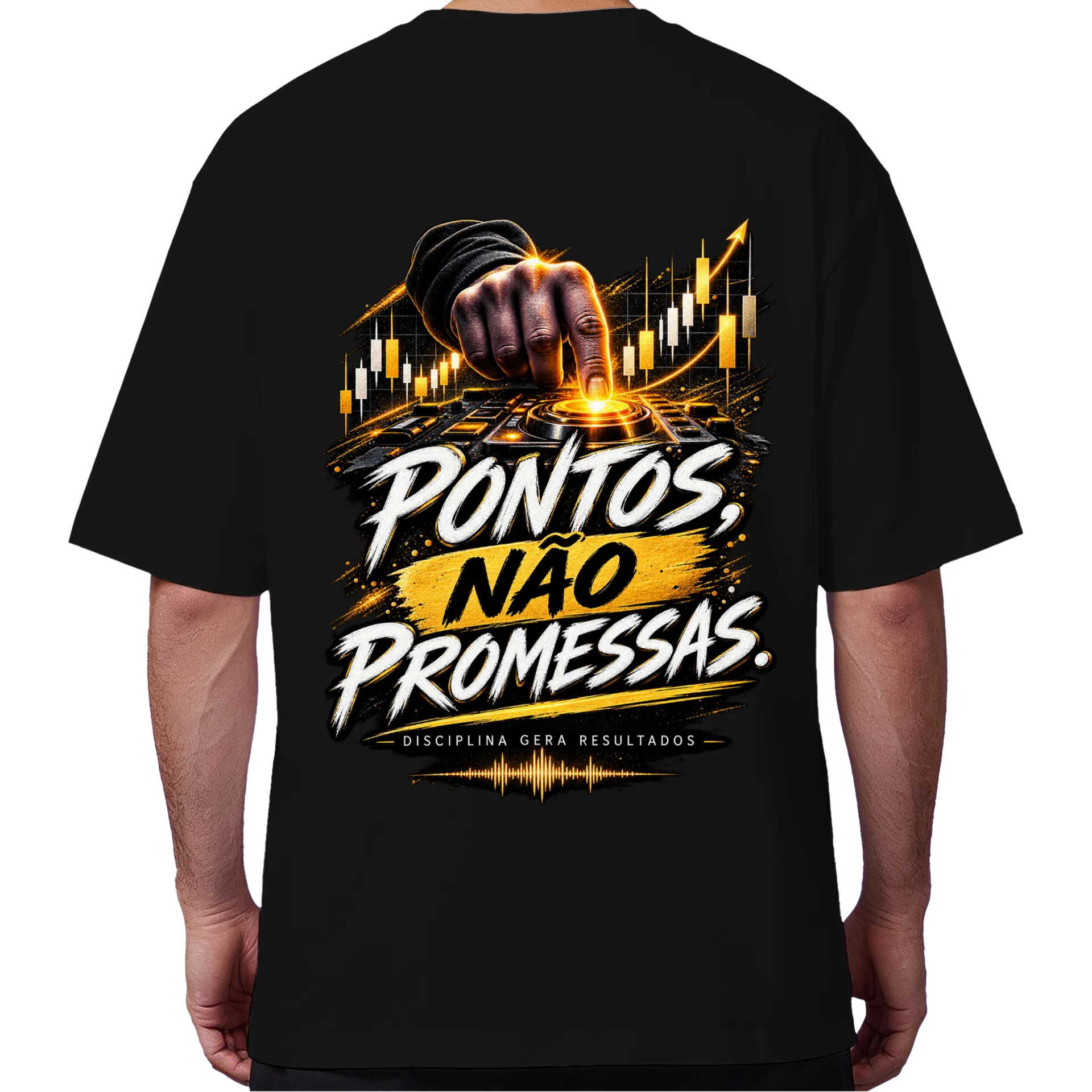 Camiseta Oversized Pontos, Não Promessas Preto - Imagem 6