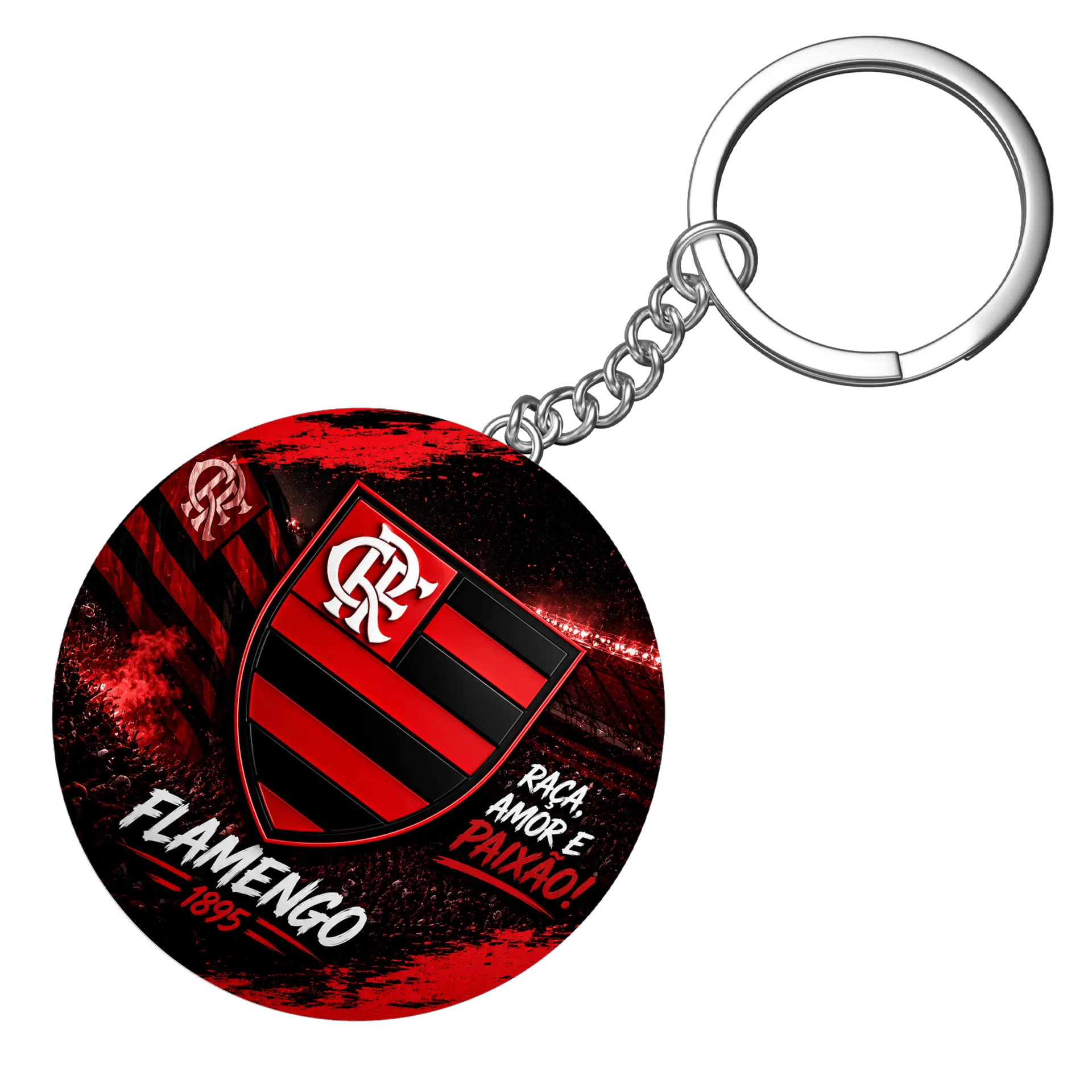 Chaveiro MDF Flamengo Raça Amor e Paixão - Imagem 4