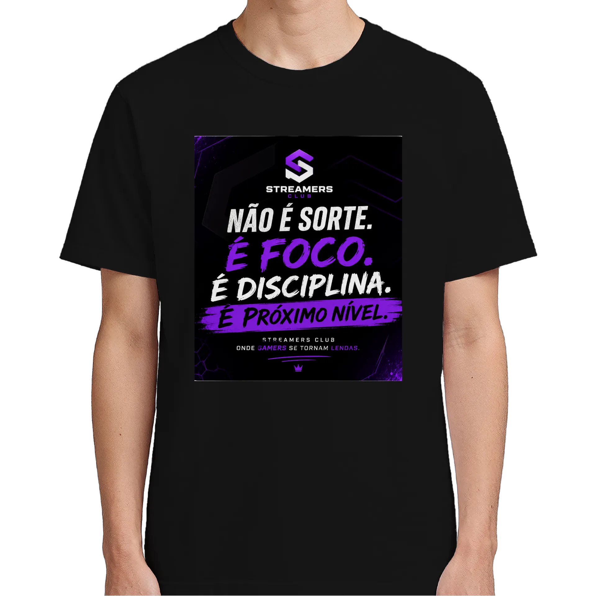 Camiseta Não é Sorte E Foco É Disciplina 100% Algodão de Diva — imagem 4 de 6
