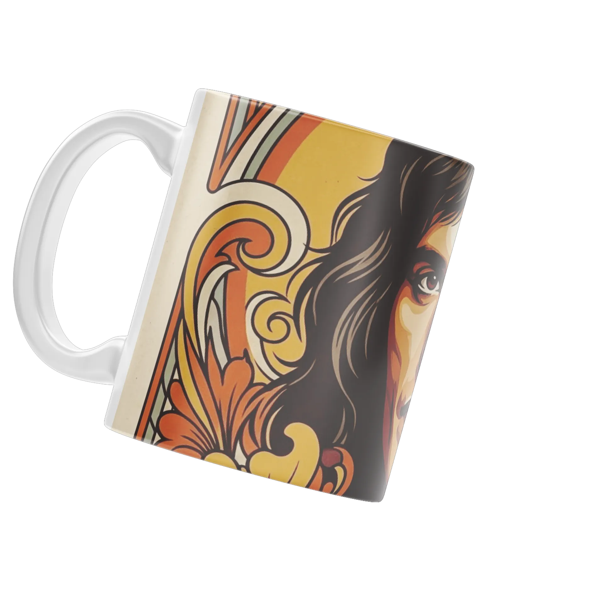 Caneca Freddie Mercury Estilo Art Nouveau 325ml - Imagem 3