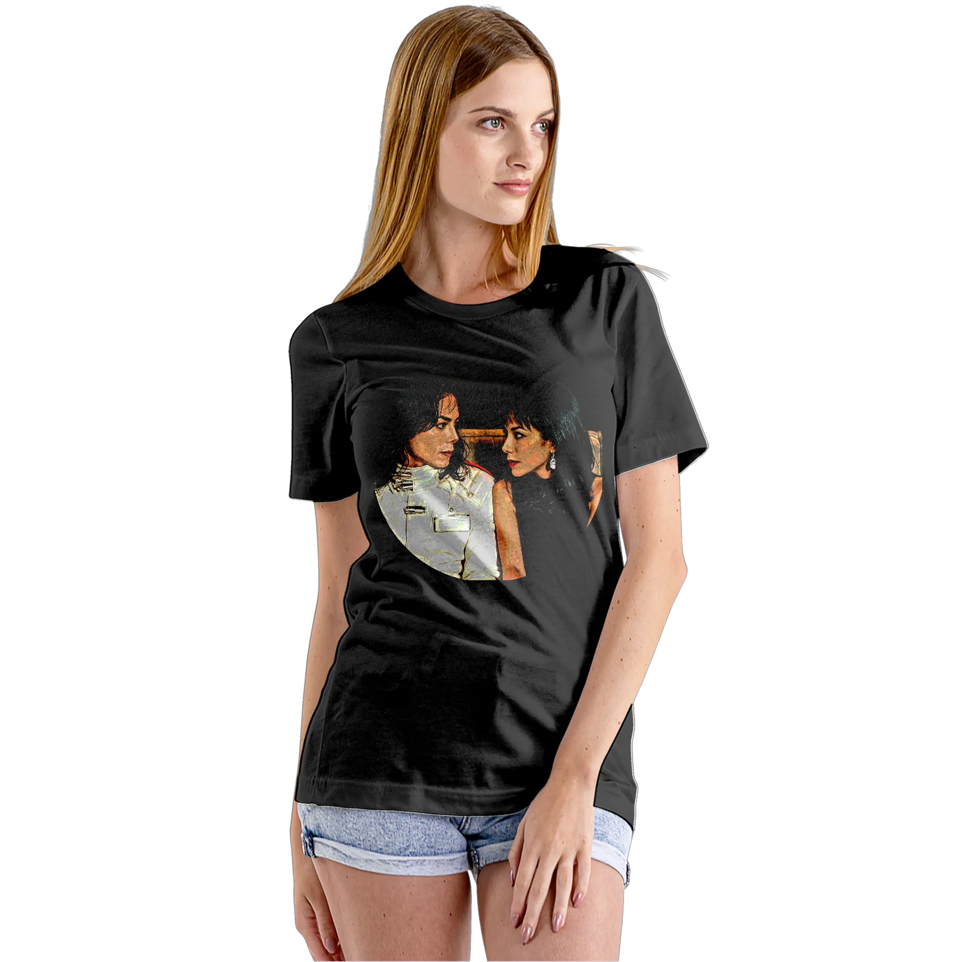 Camiseta Babylook Casal Estilo Retrô 100% Algodão - Imagem 5