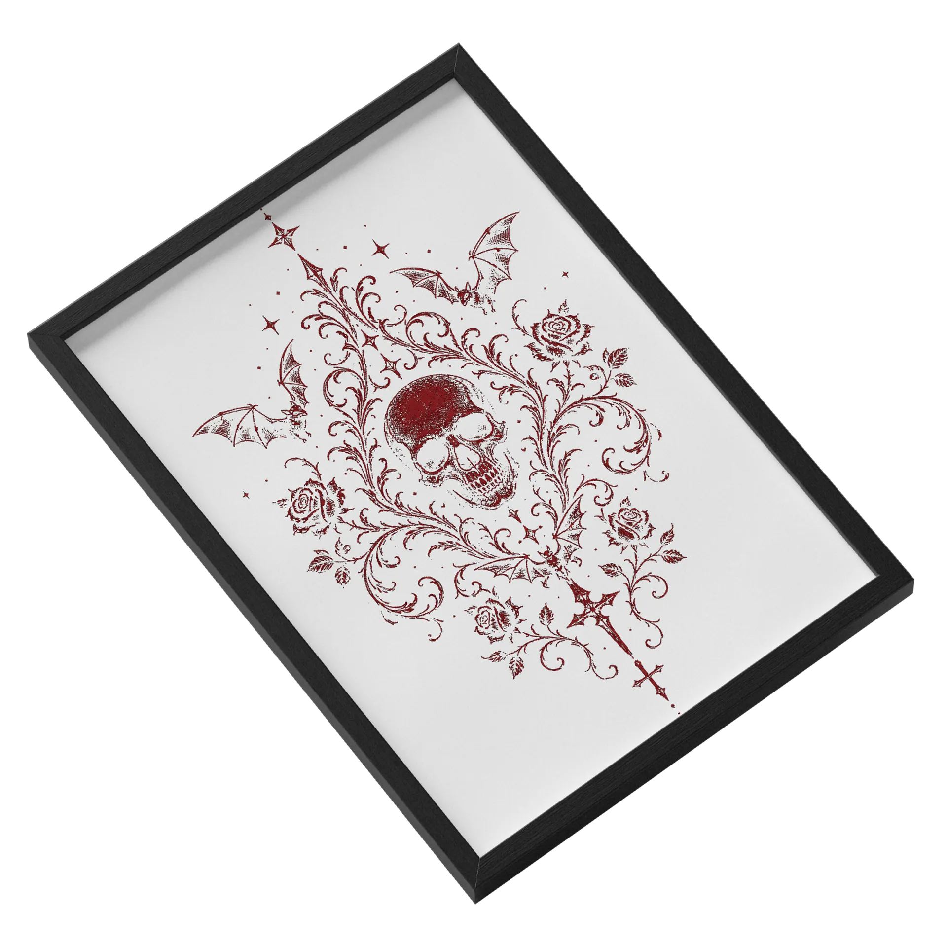 Quadro White Skull de Abby — imagem 2 de 3