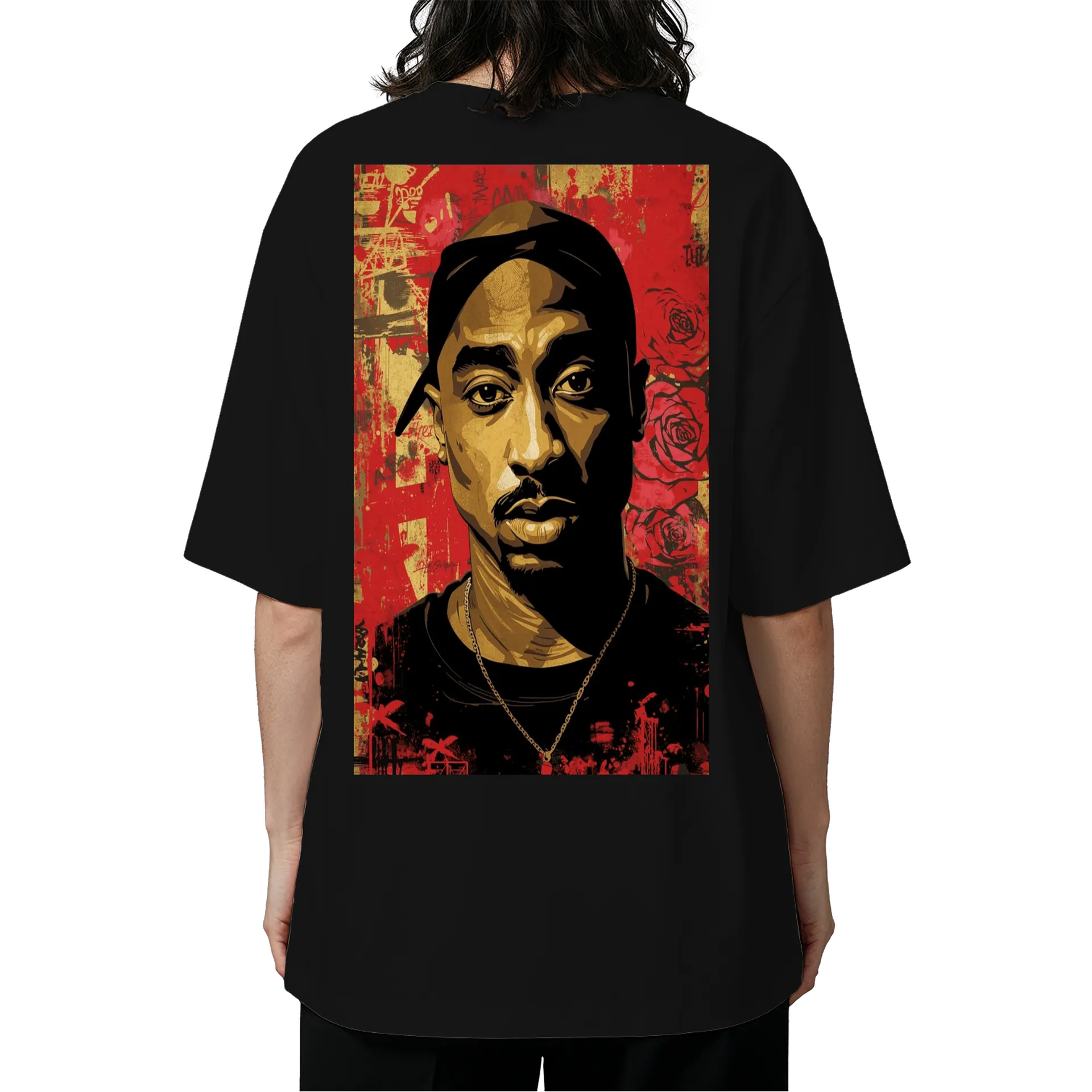 Camiseta Oversized TUPAC de Pique Urbano  — imagem 5 de 6