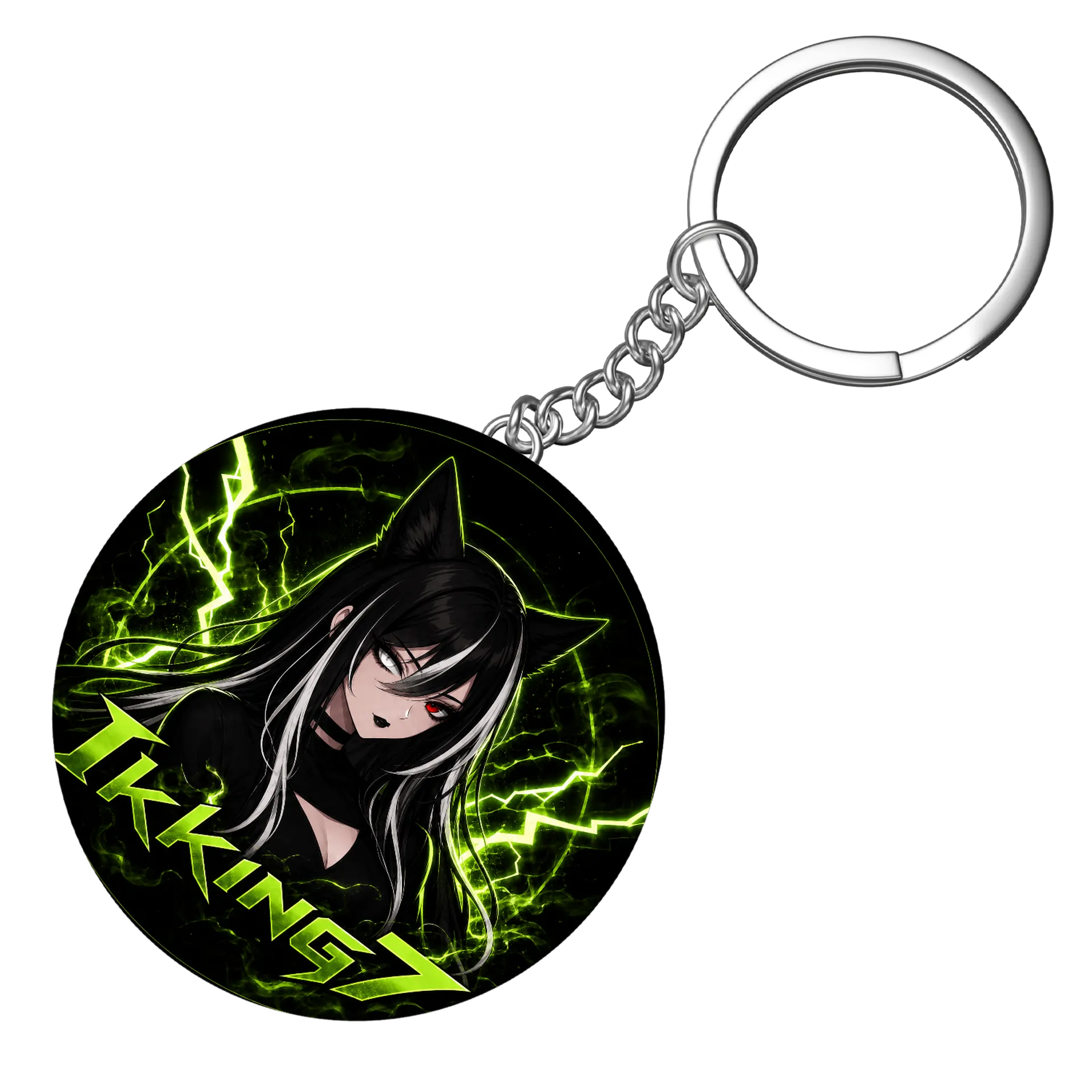 Chaveiro MDF Preto e Verde Neon de IkkingSeven — imagem 3 de 3