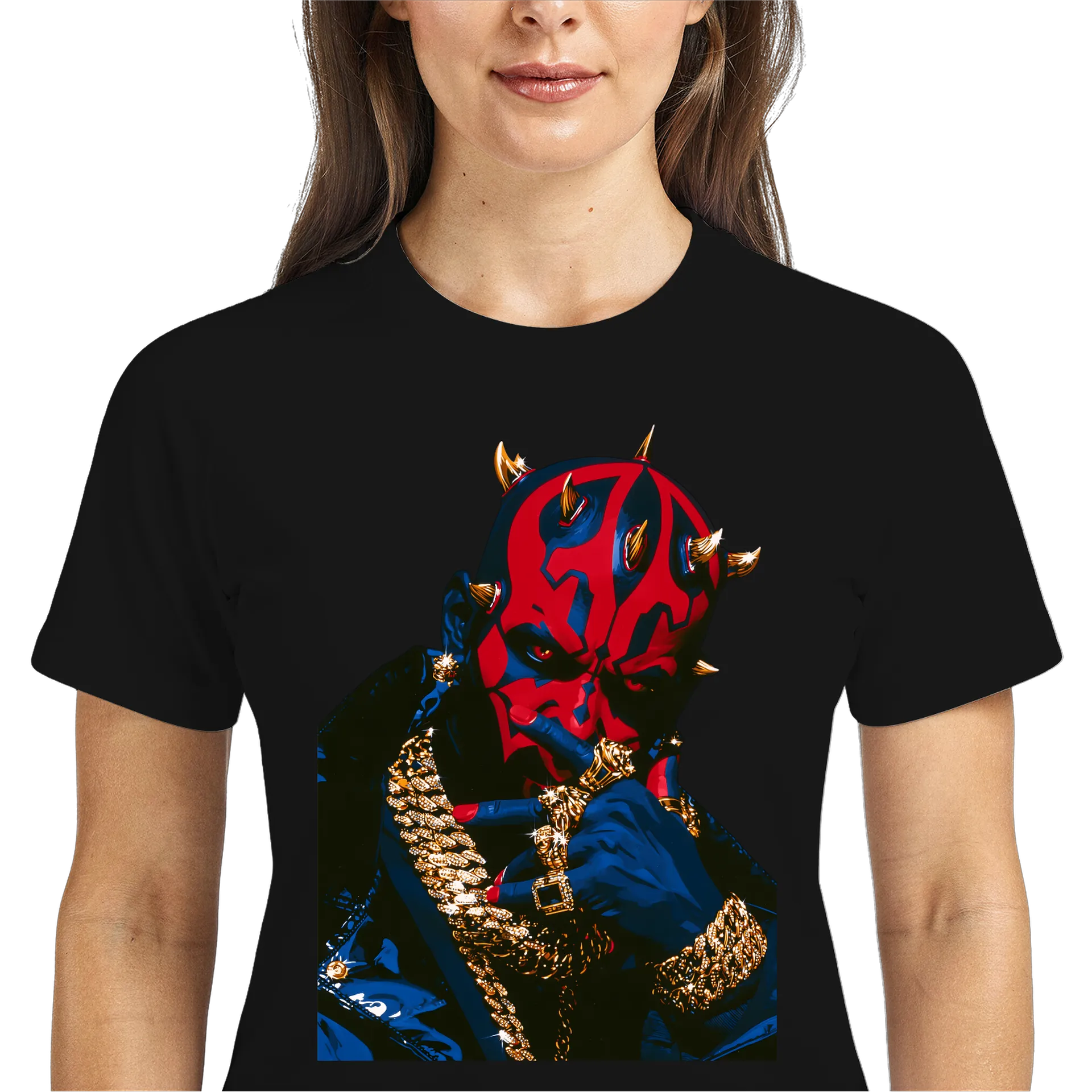 Camiseta DryFit Darth Maul Gold Chain – O Lado Sombrio - Imagem 3