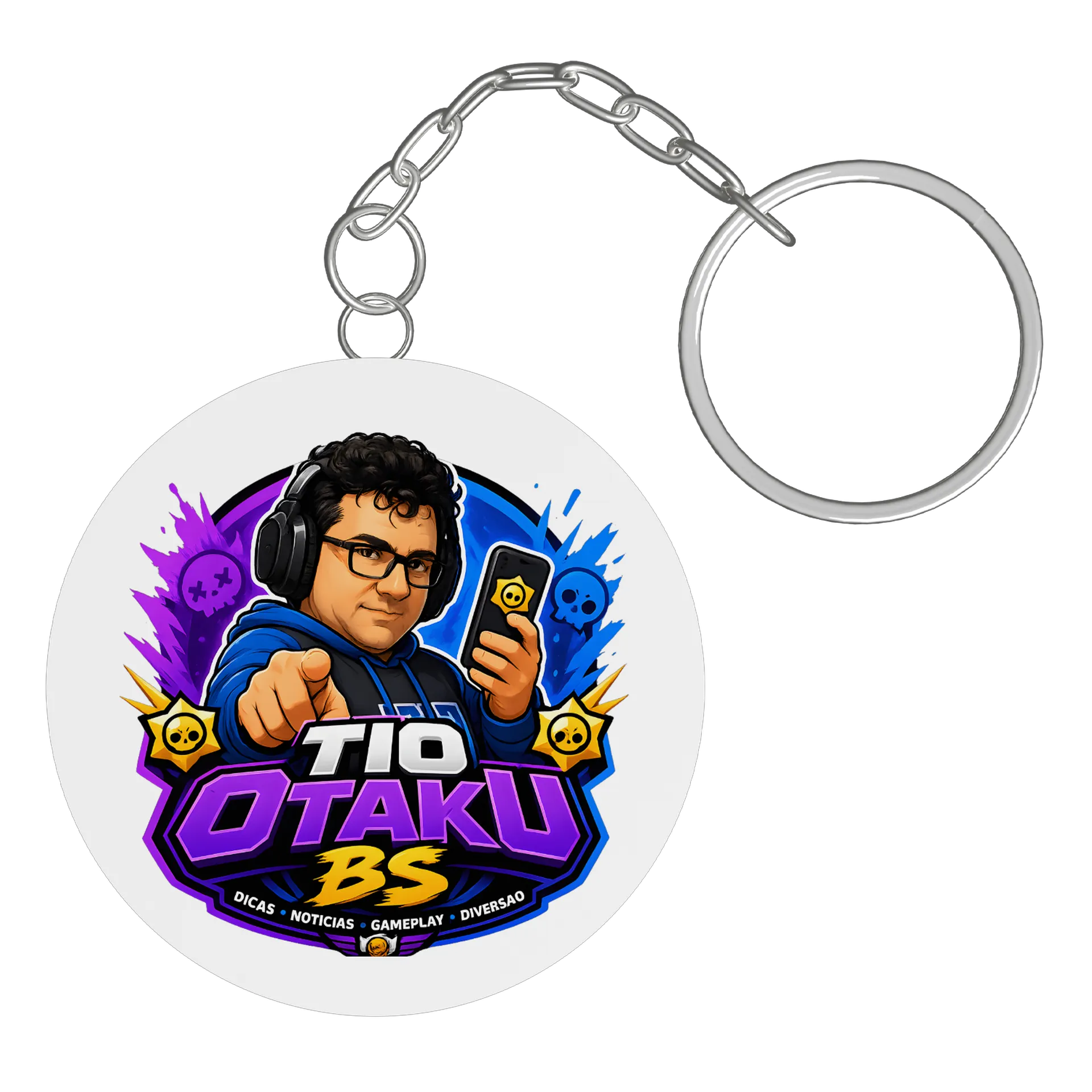 Chaveiro Tio Otaku BS de TioOtakuBS — imagem 2 de 3