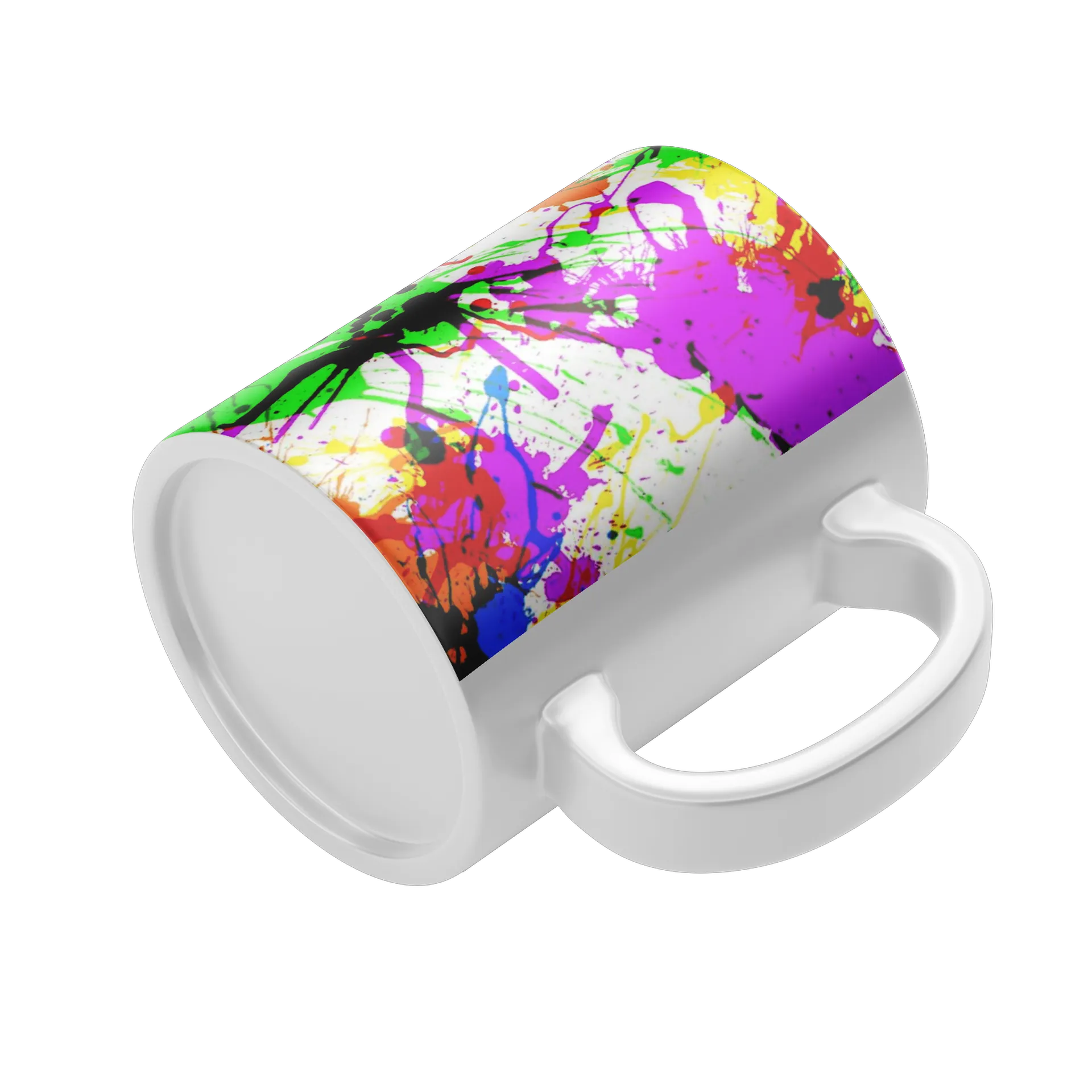 Caneca Estampa Abstrata Colorida 325ml - Imagem 4