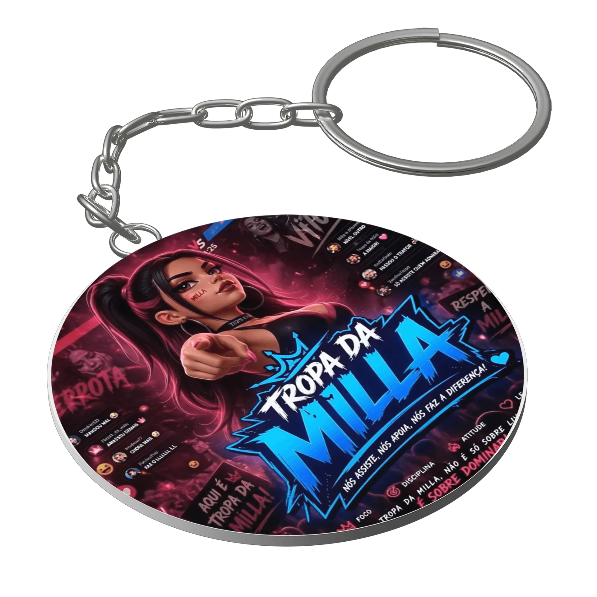 Chaveiro MDF Tropa da Milla Personalizado - Imagem 1