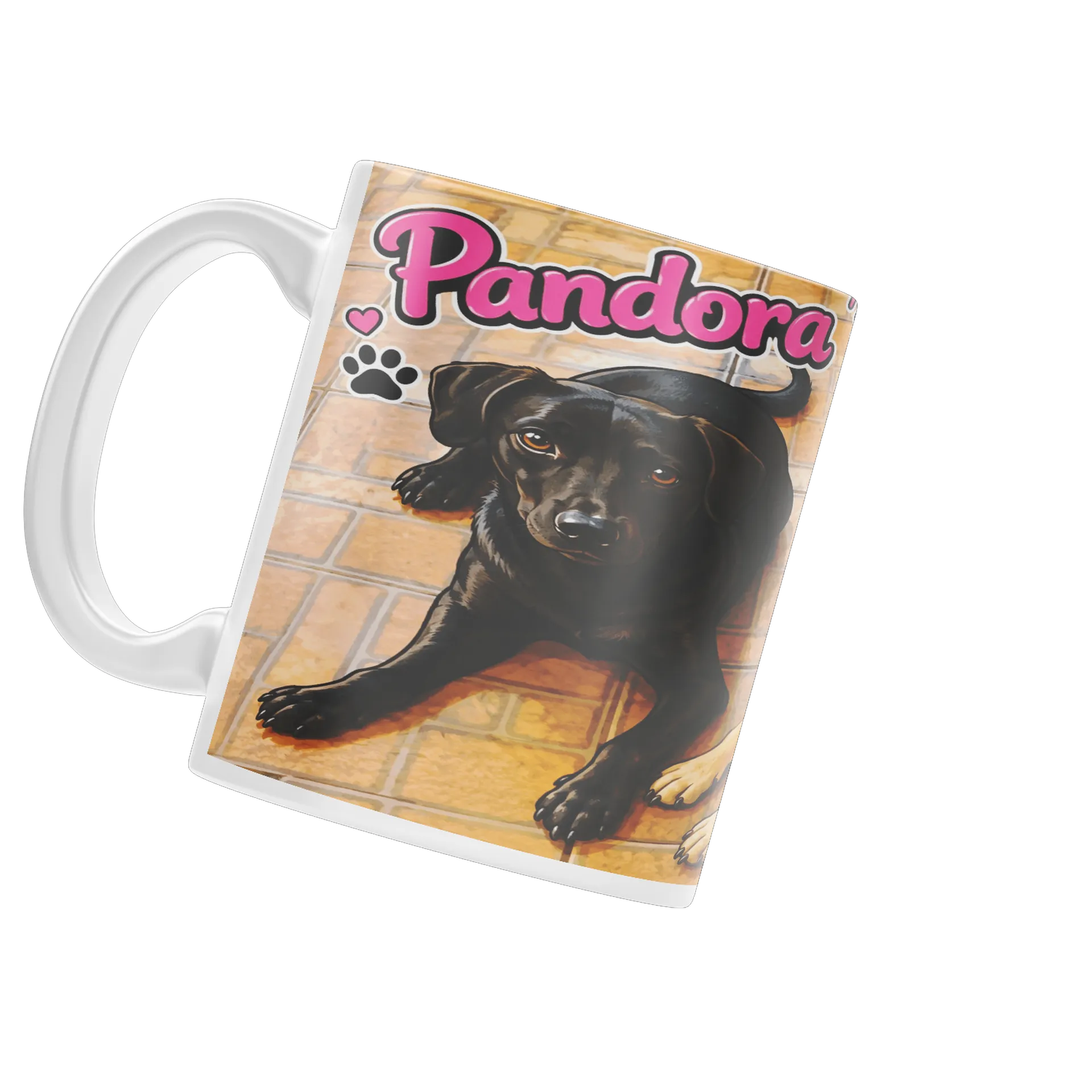 Caneca Porcelana Cães Pandora e Saori 325ml - Imagem 3