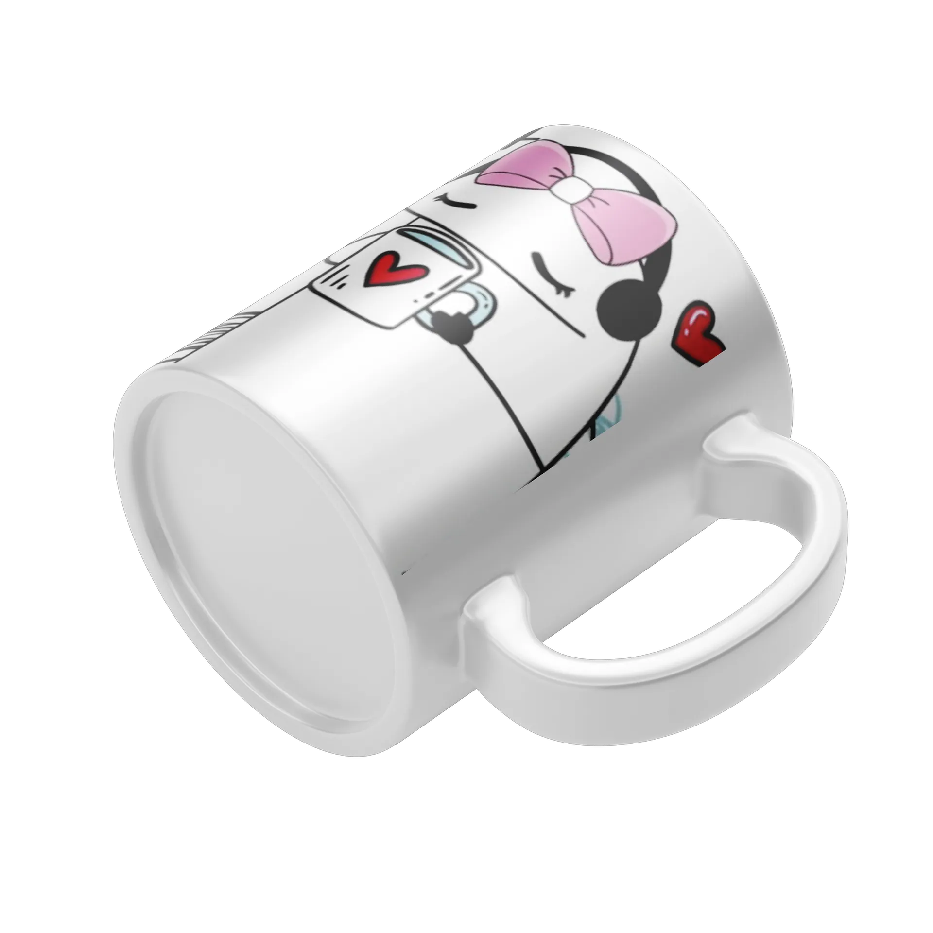 Caneca Porcelana Personagens Café 325ml - Imagem 4