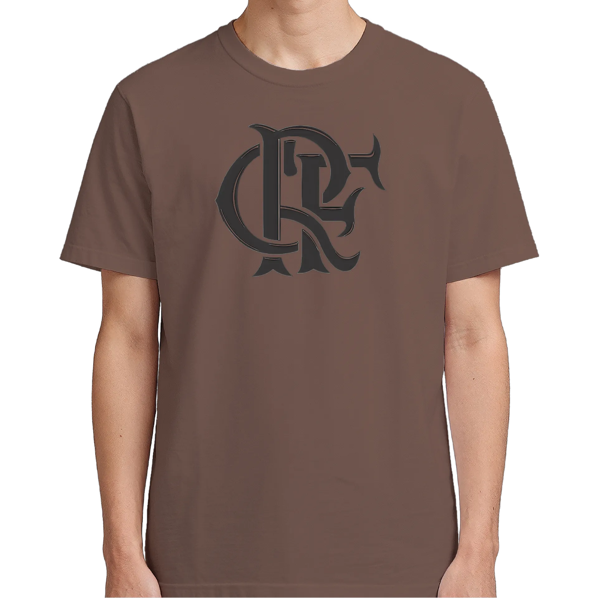 Camiseta Monograma Luxo Preto 100% Algodão - Imagem 4