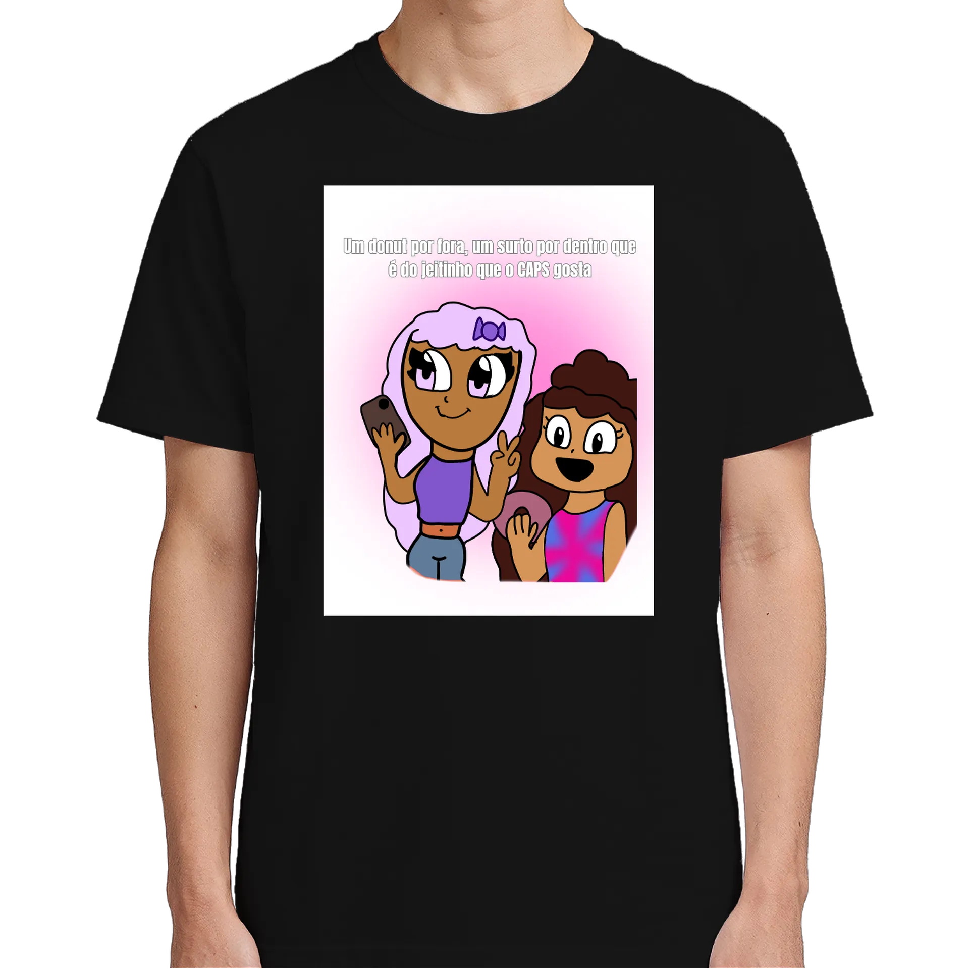 Camiseta Estampa Donut e Frases 100% Algodão - Imagem 5