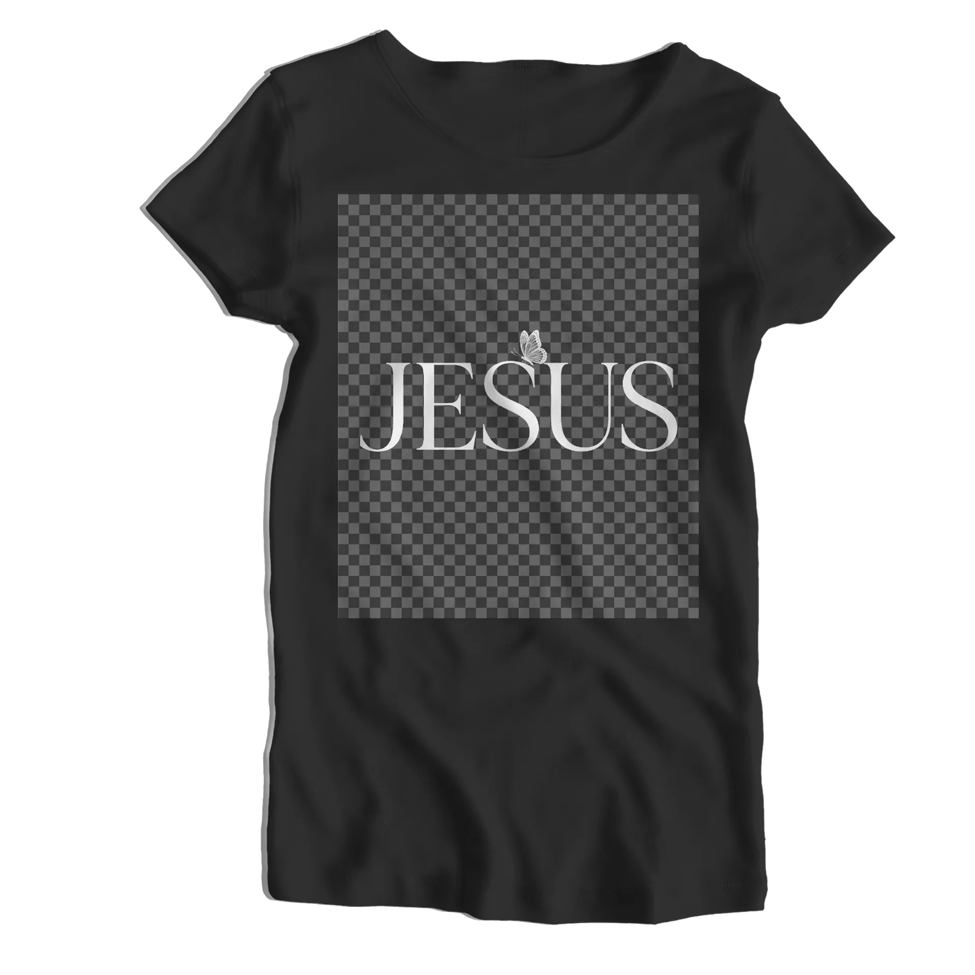 Camiseta Babylook JESUS 100% Algodão - Imagem 1