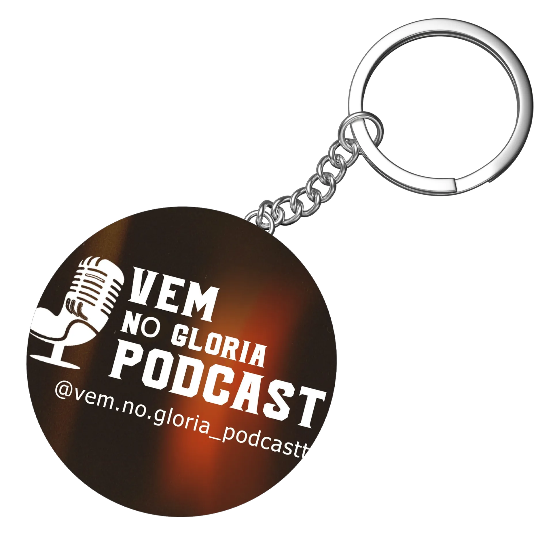 Chaveiro personalizado de Vem no Glória podcast  — imagem 3 de 3