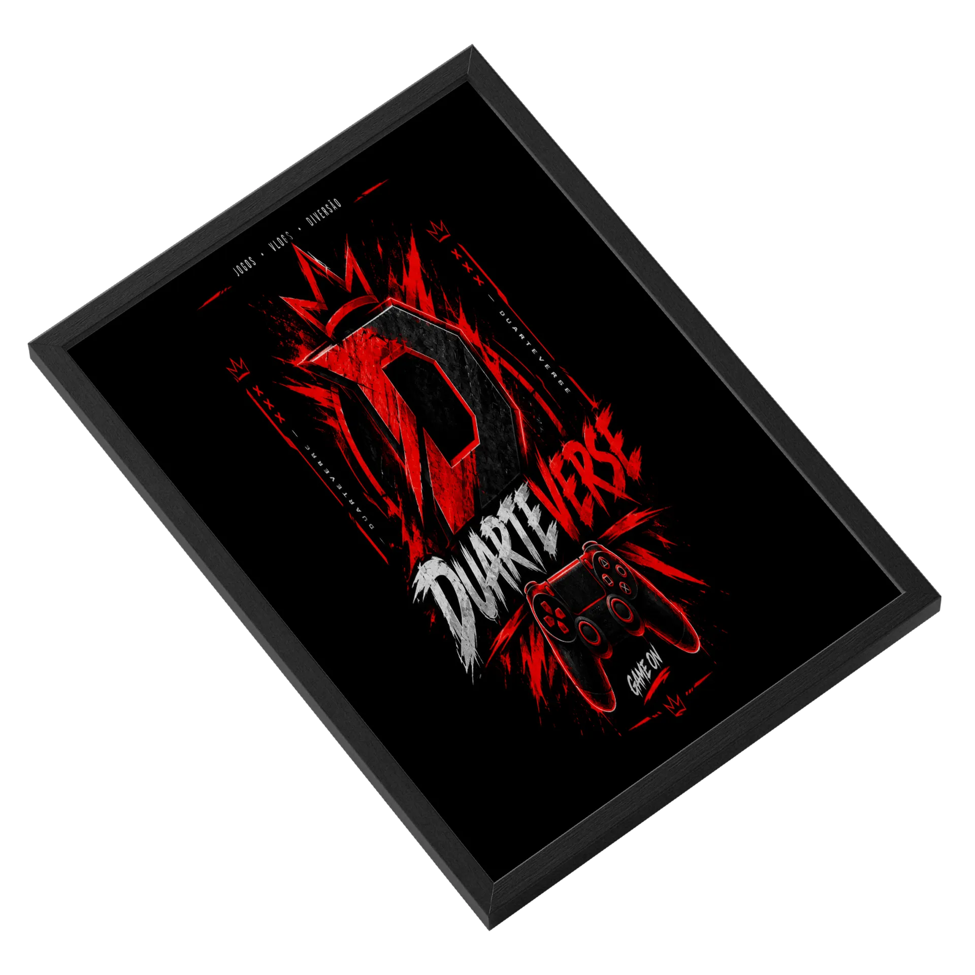 Quadro Duarteverse Game Red A3 MDF e Vidro de Guilherme Duarte  — imagem 2 de 3
