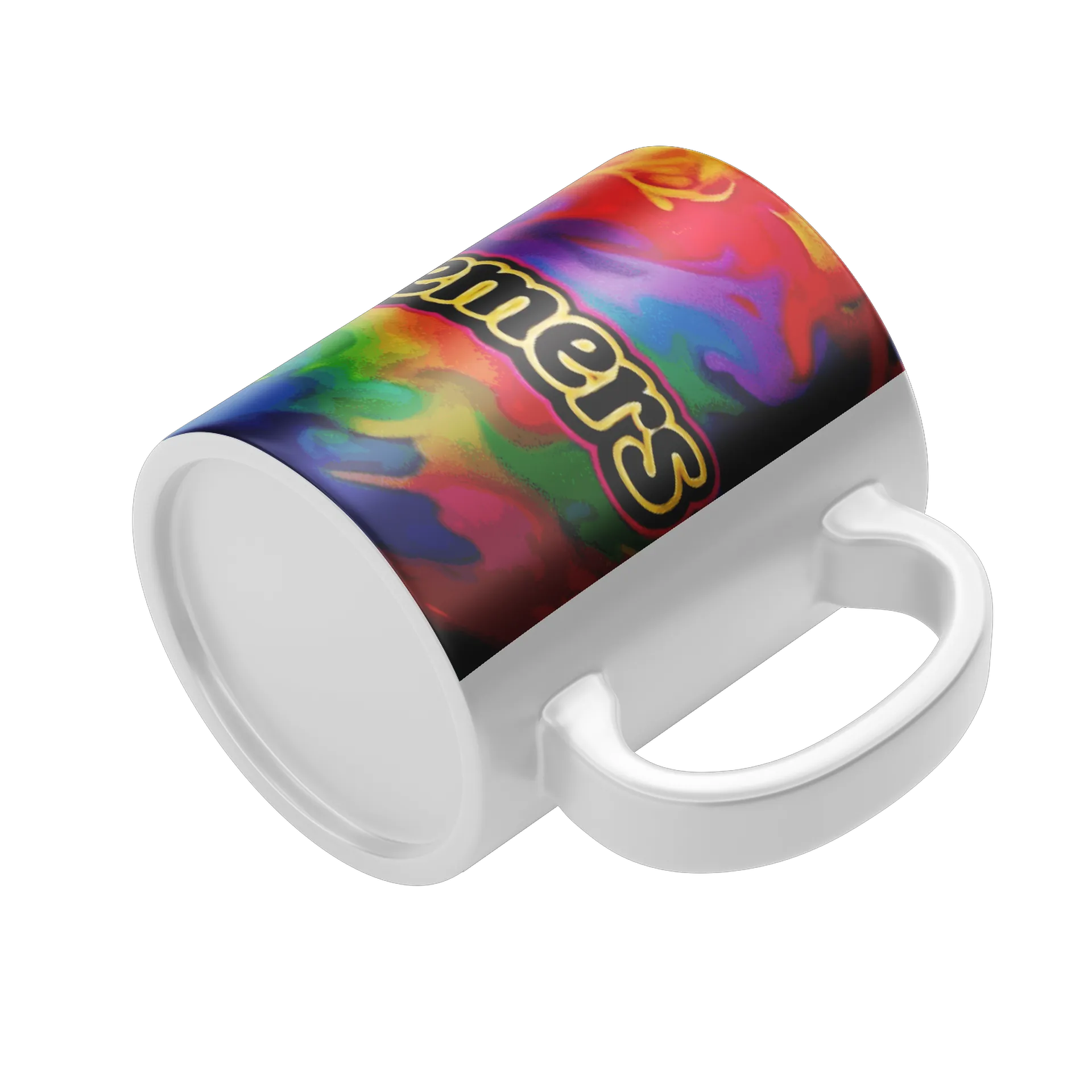 Caneca Estampa Tipográfica Naychronstreamers Colorida 325ml - Imagem 4