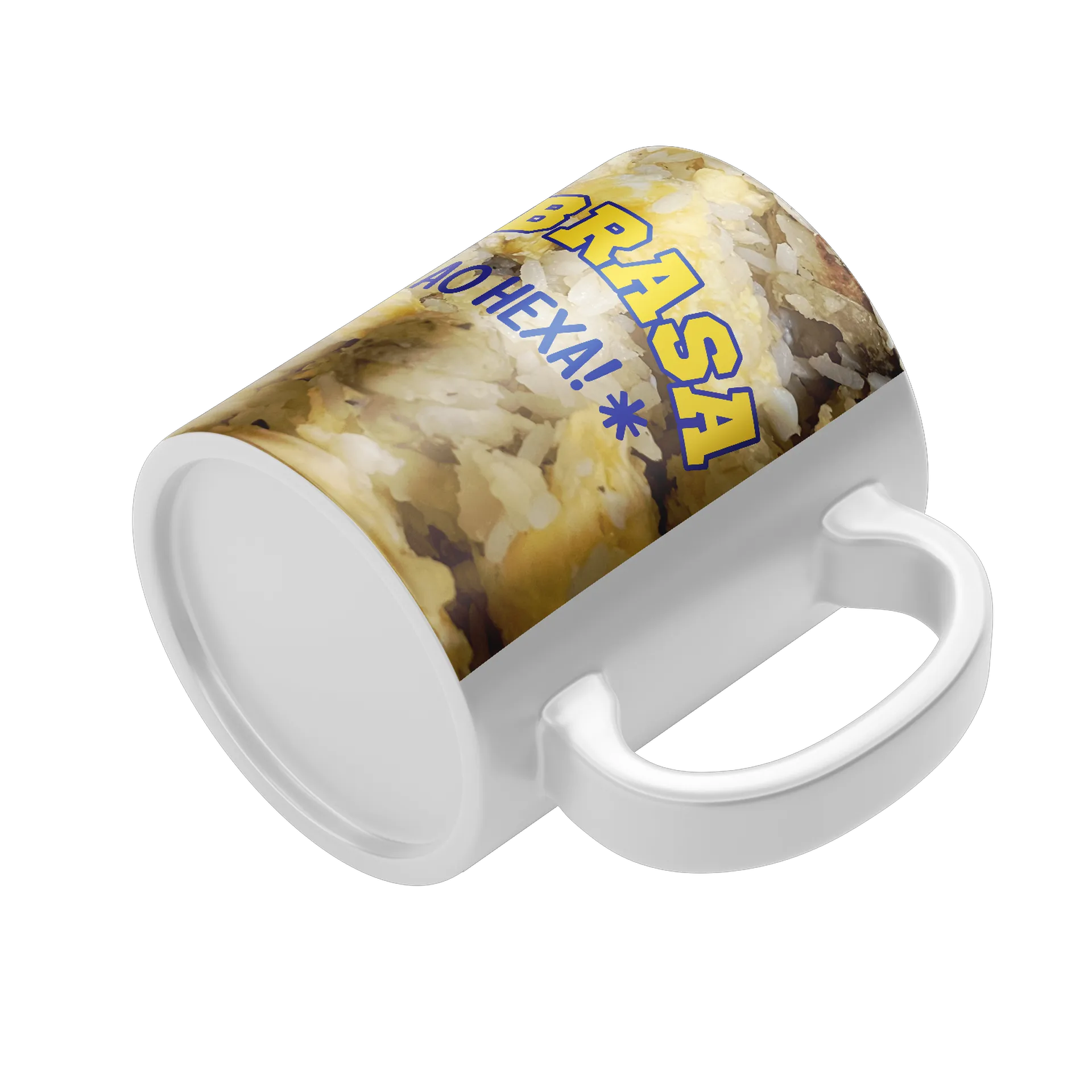 Caneca Porcelana Estampa VAI BRASário 325ml de Cookie — imagem 4 de 4