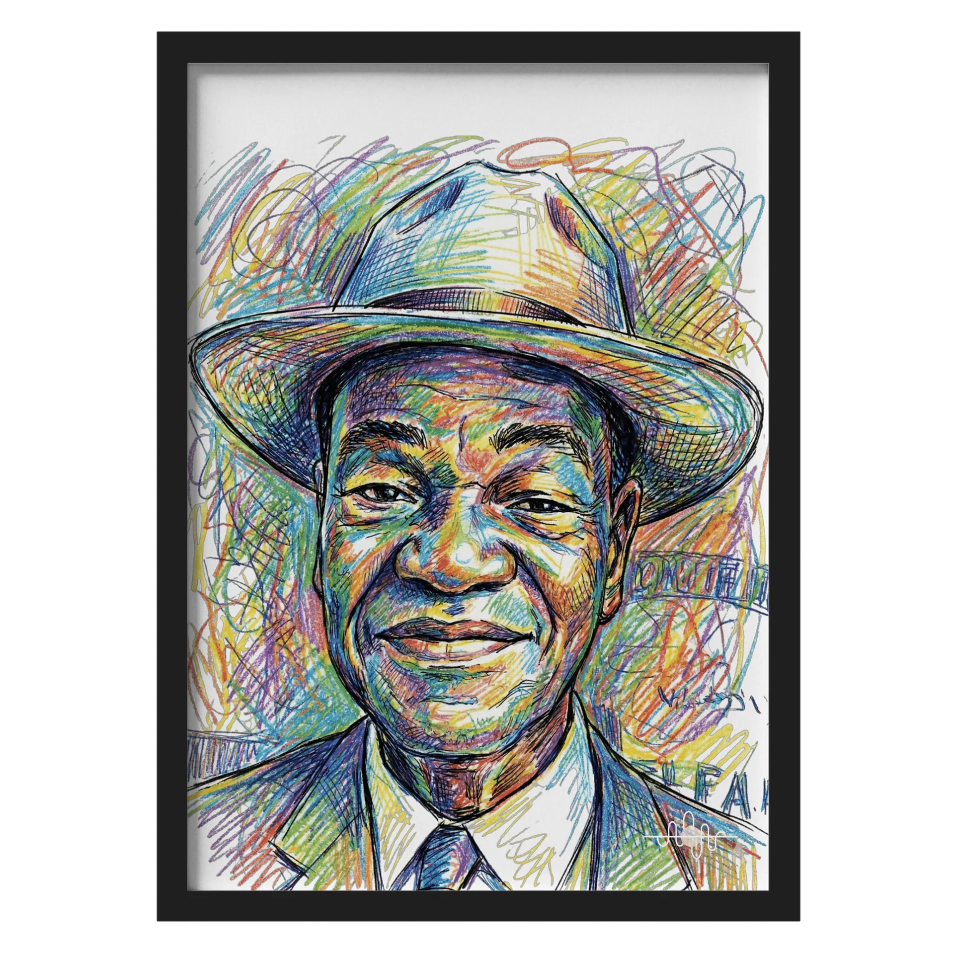 Quadro A3 Clube do Samba & Choro - Pixinguinha - Imagem 1