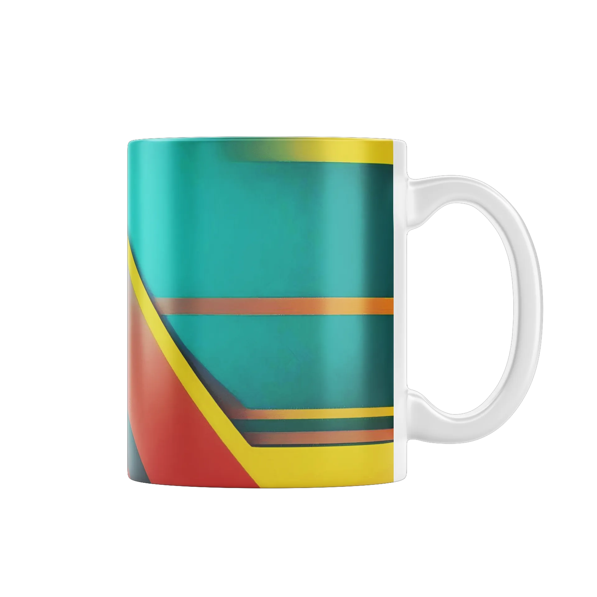 Caneca Placa Geométrica Colorida 325ml - Imagem 1