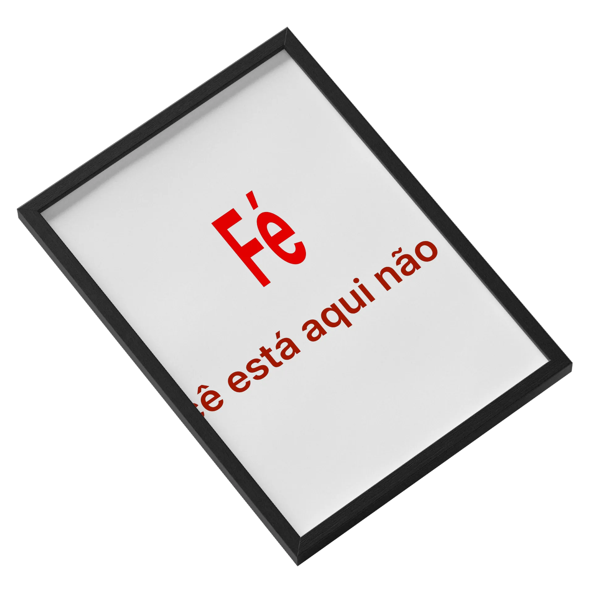 Quadro Tipográfico Fé Frase Motivacional A3 de Camily