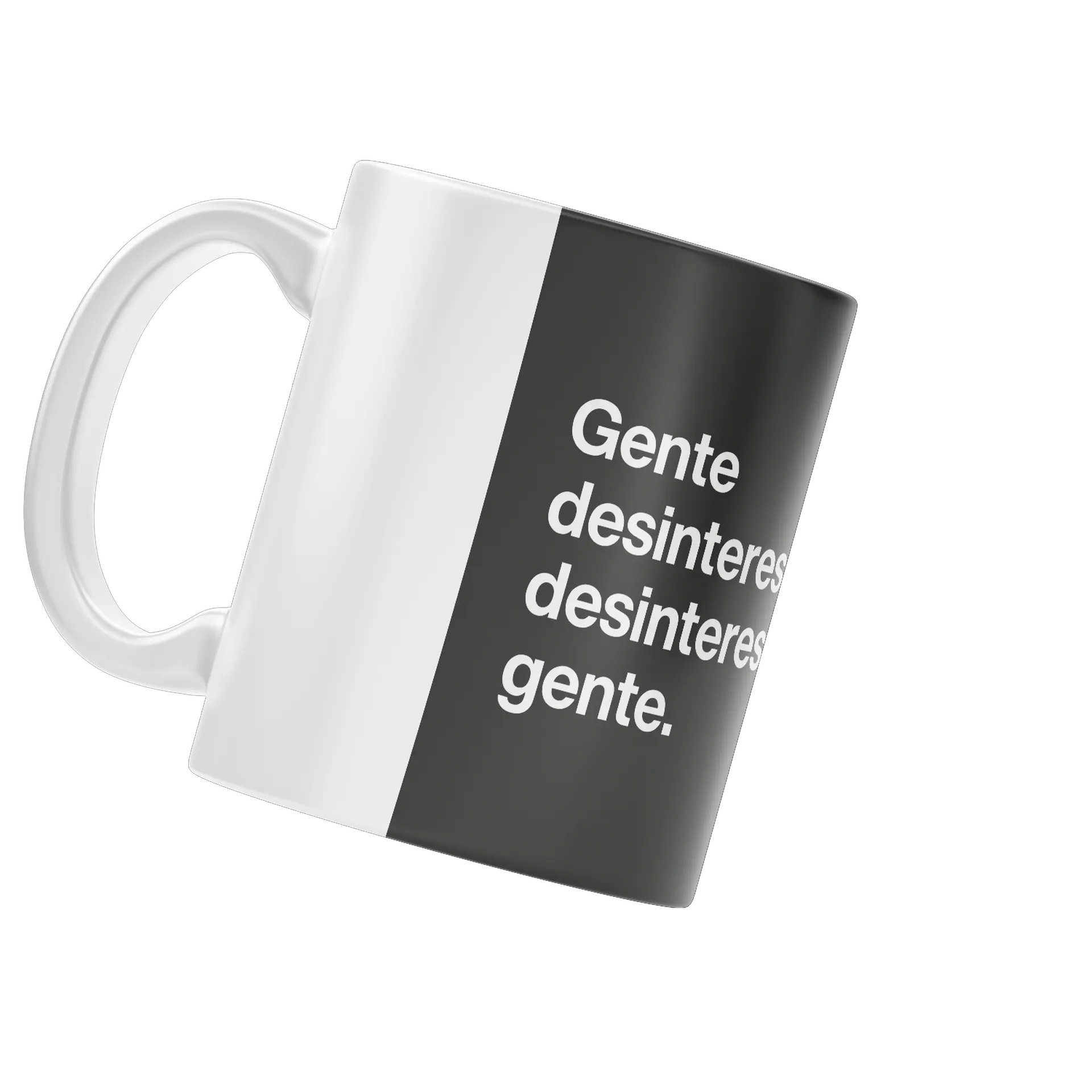 Caneca Porcelana Frase Gente Desinteressada 325ml - Imagem 4