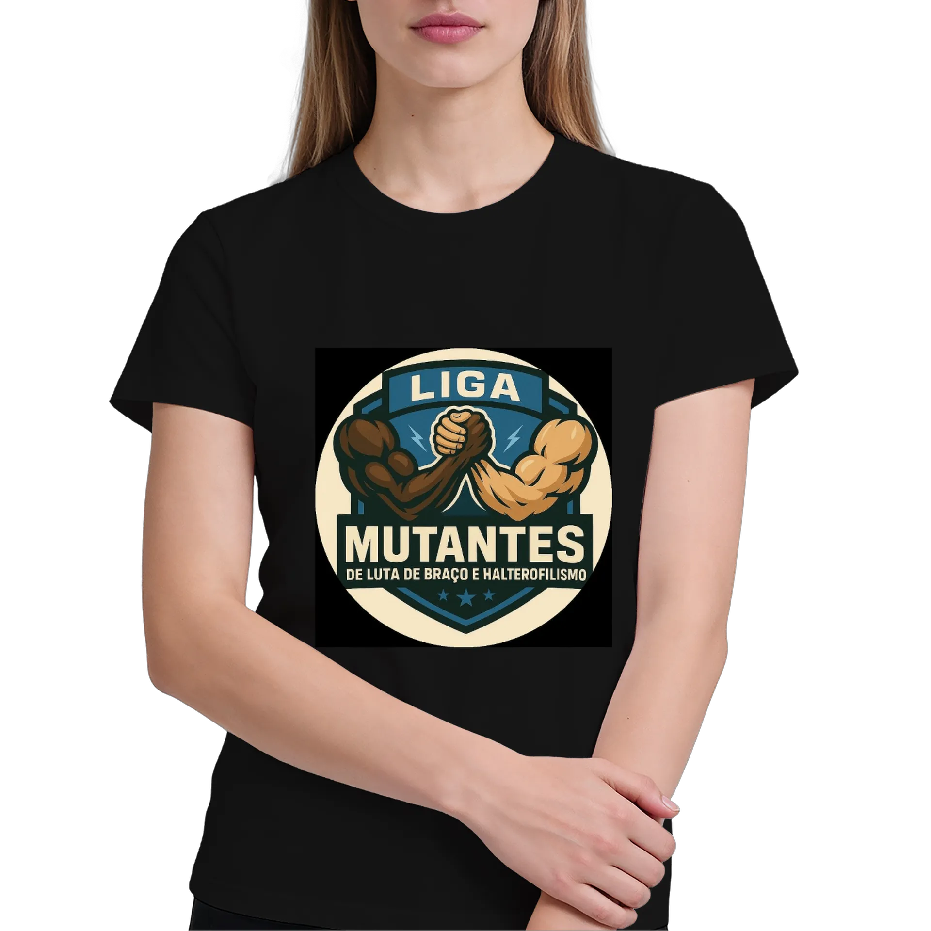 Camiseta Liga Mutantes de Luta de Braço e HSua Criatividade! - Imagem 4