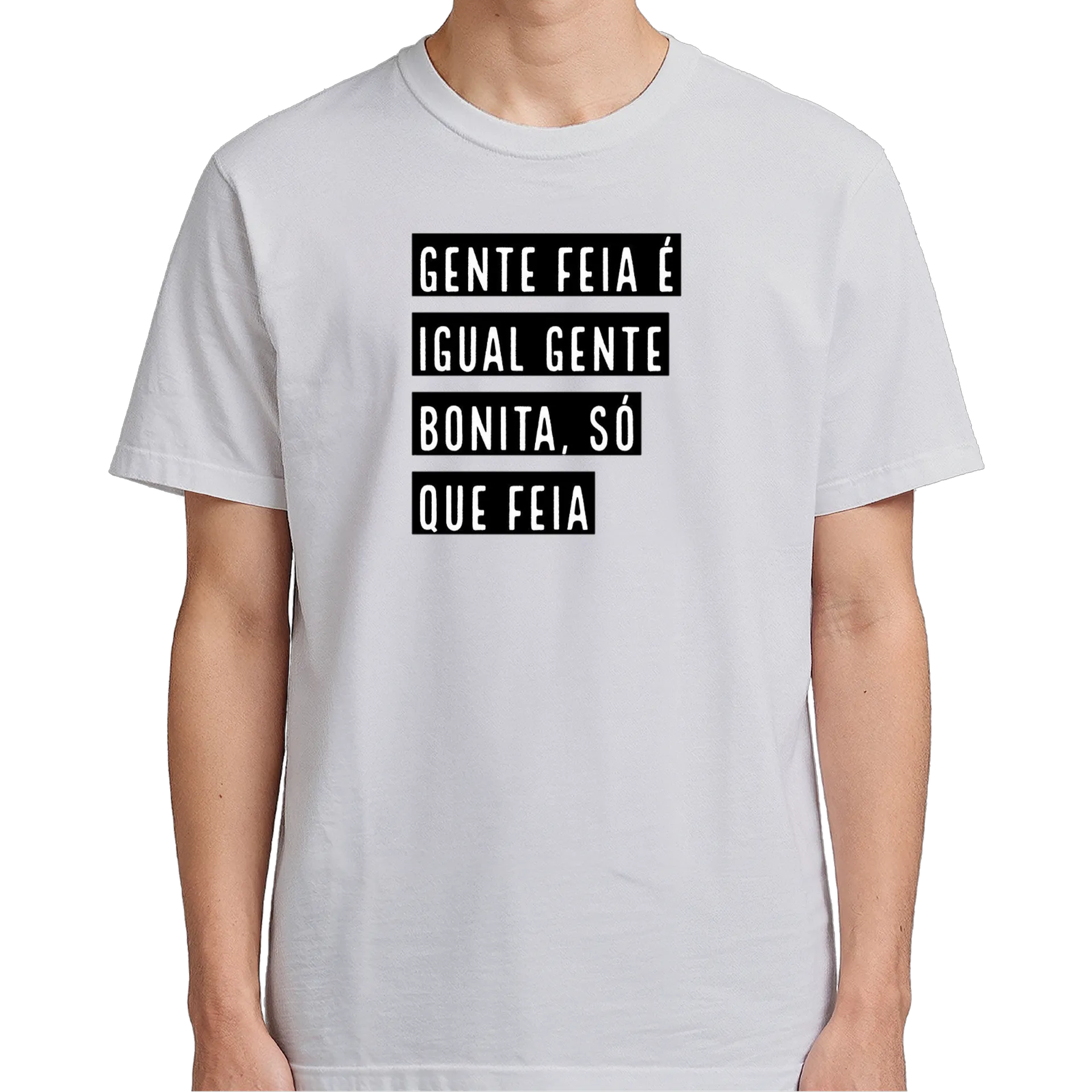 Camiseta Estampa Tipográfica Gente Feia 100% Algodão - Imagem 5