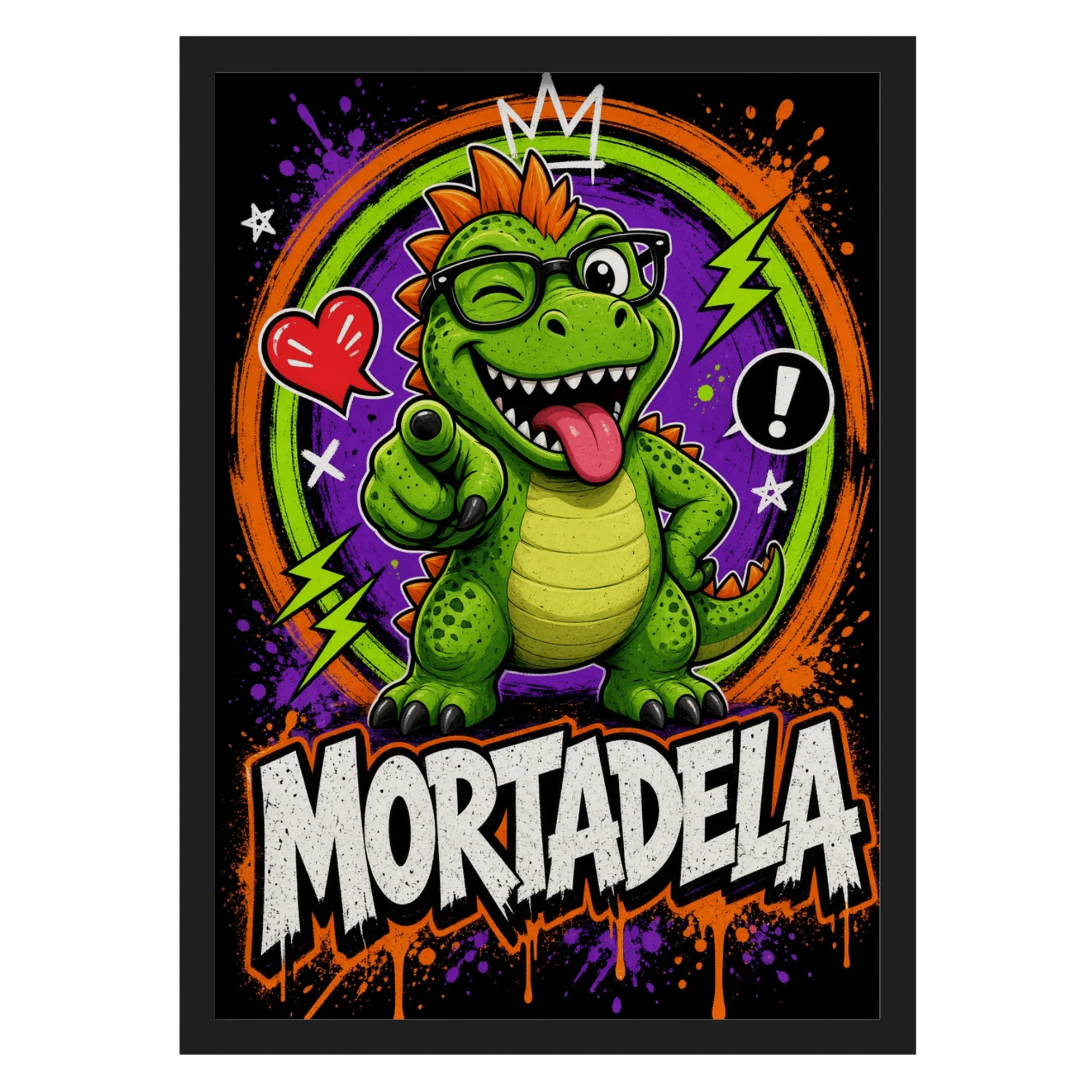 Quadro A3 mortadela personalizado Com Vidro de MortadelaCega — imagem 1 de 3