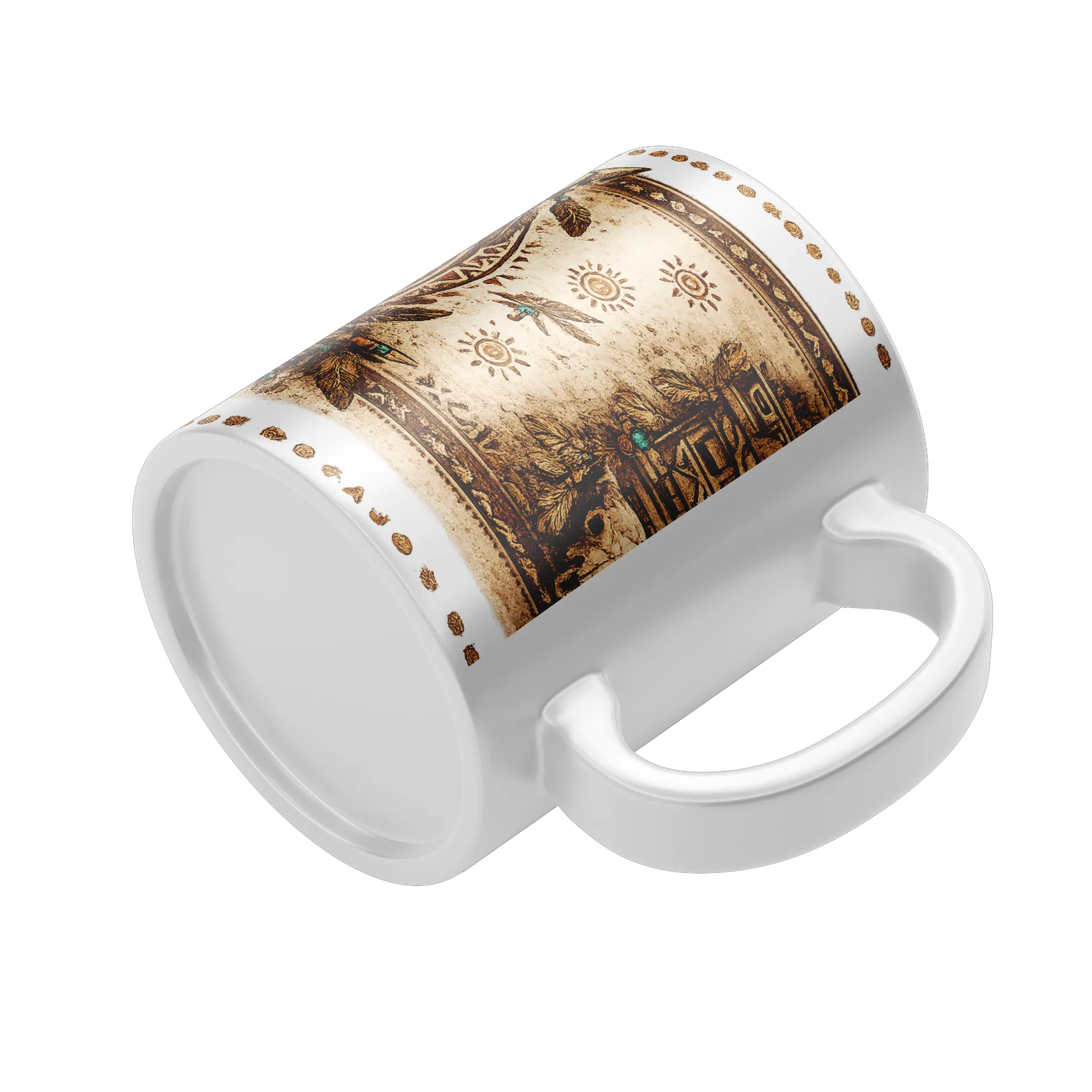 Caneca Porcelana Pulga Pulga A Alegria da Tribo 325ml - Imagem 4