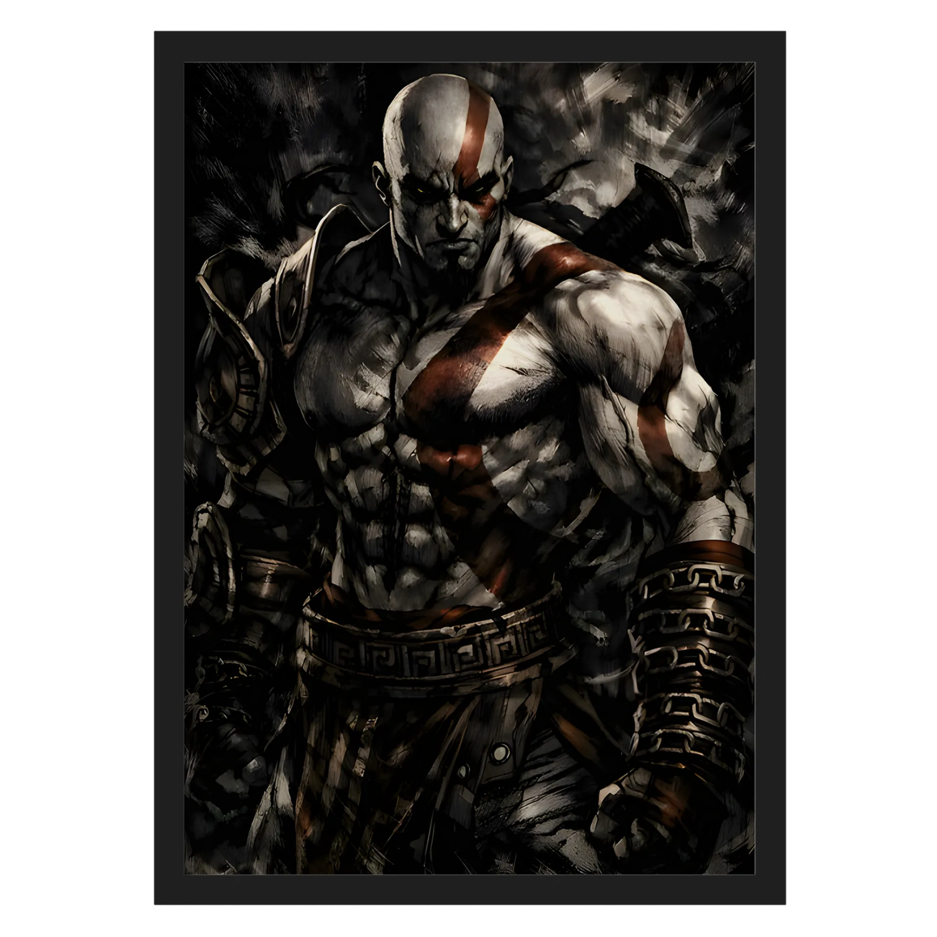 Quadro A3 Ghost of Sparta A1 Com Vidro - Imagem 1