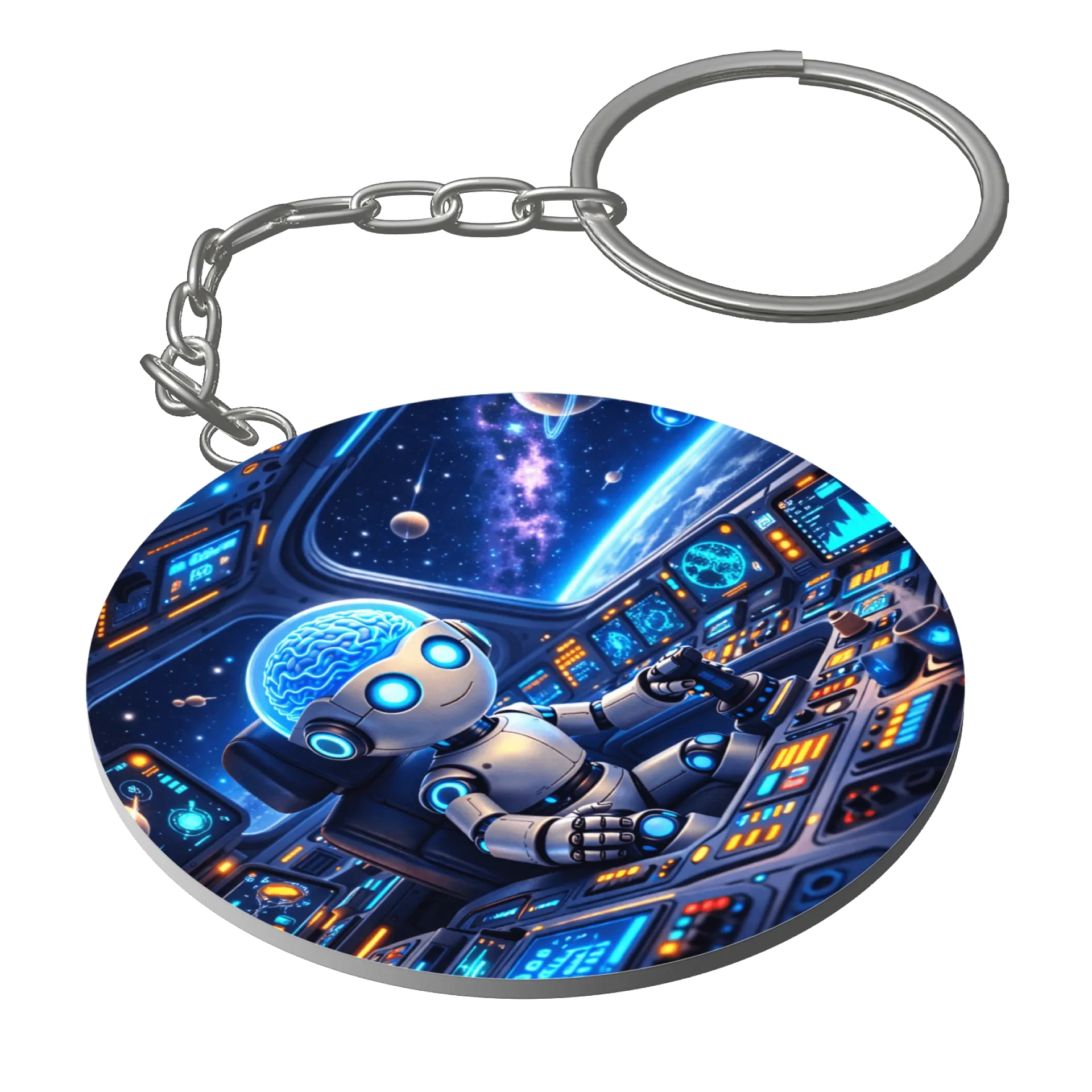 Chaveiro Robô na Nave - Imagem 1