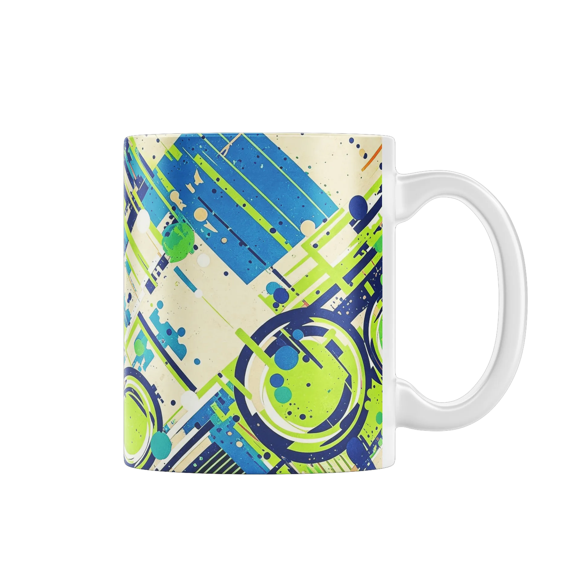 Caneca Estampa Abstrata Geométrica 325ml - Imagem 1