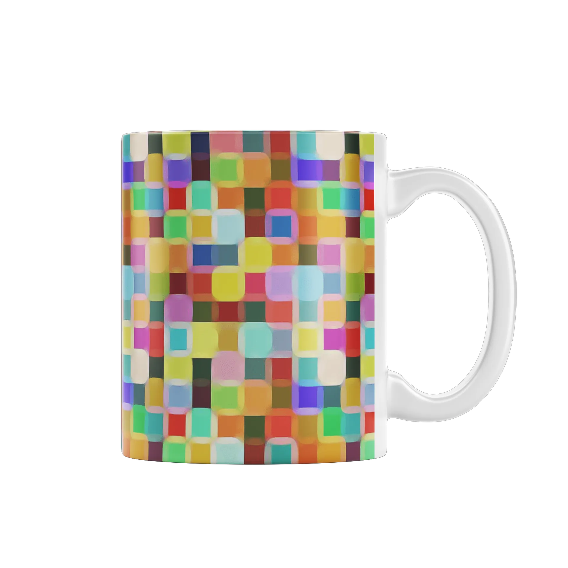 Caneca Personalizada Estampa Abstrata Color Block 325ml - Imagem 1