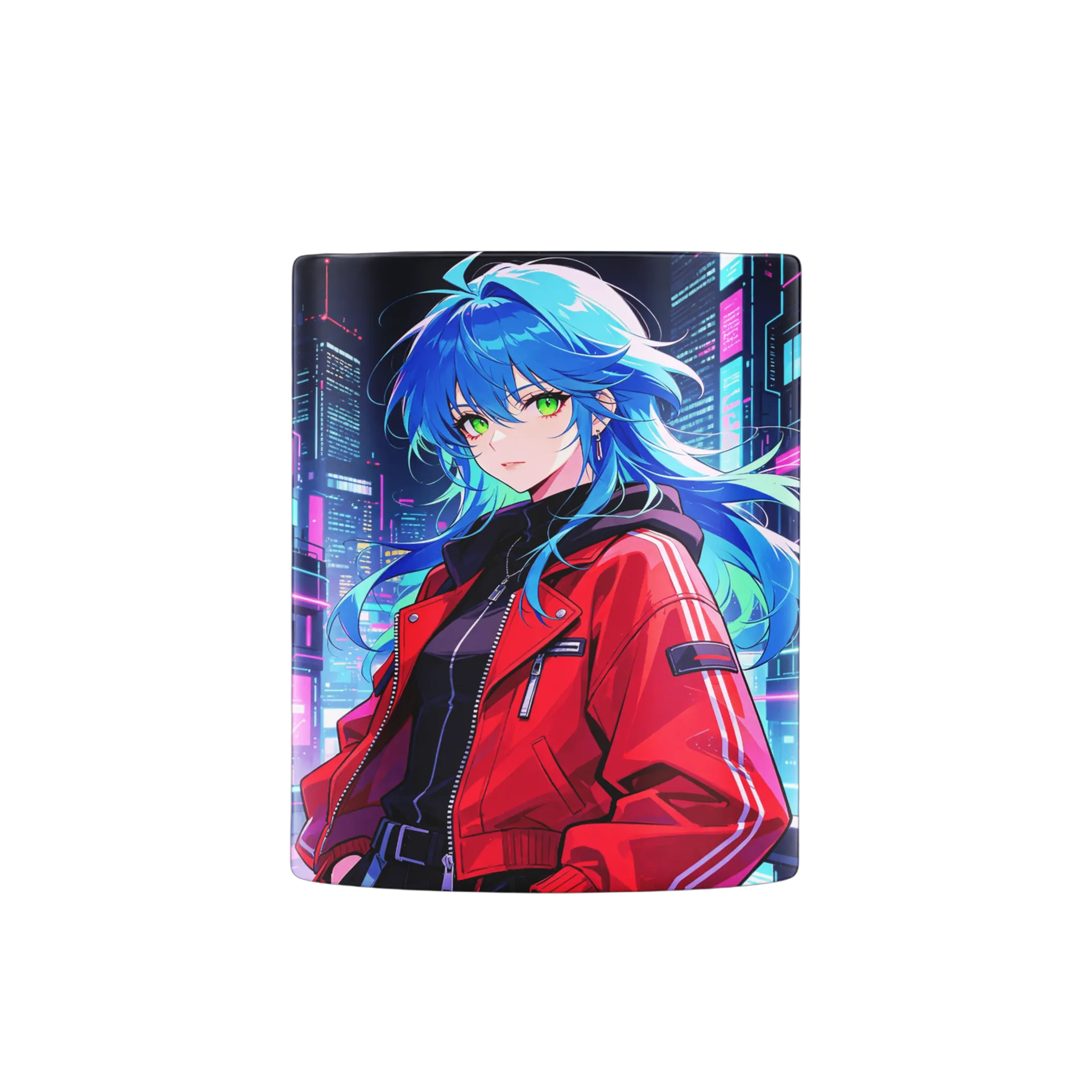 Caneca Ilustração Anime Garota Azul 325ml - Imagem 3