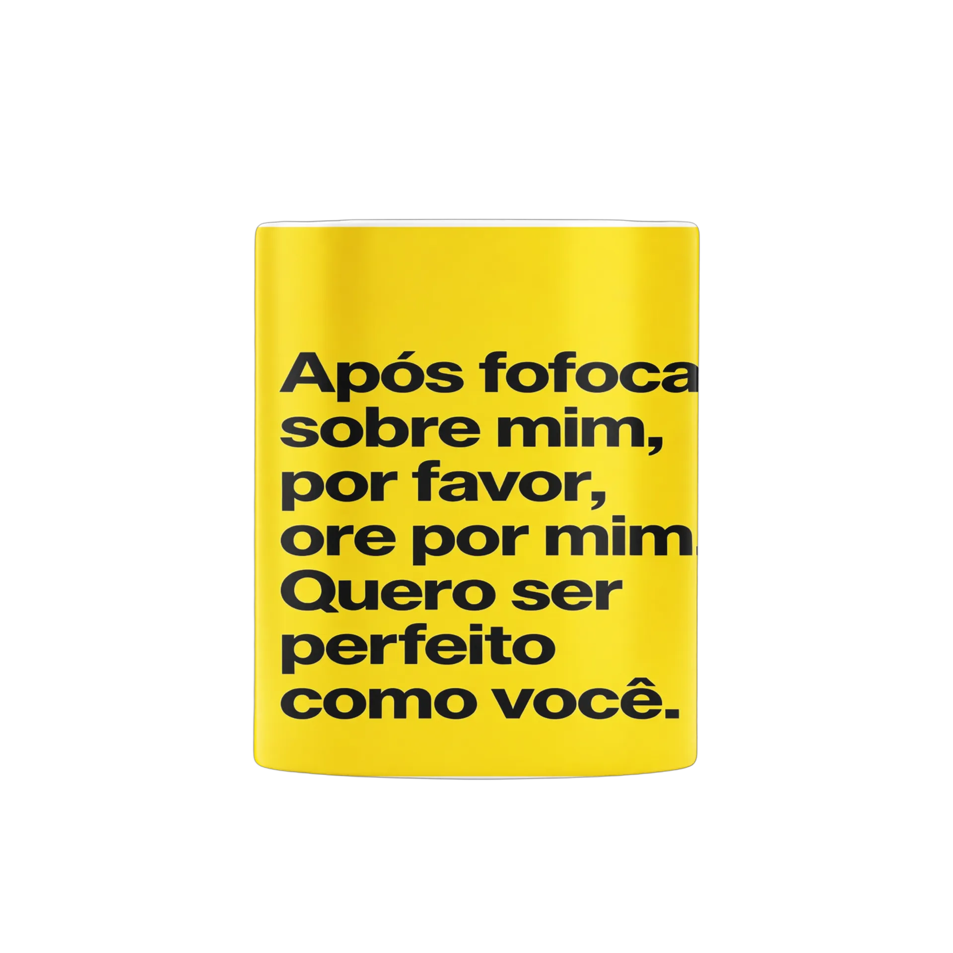 Caneca Texto Amarelo Estampa Citação 325ml - Imagem 3