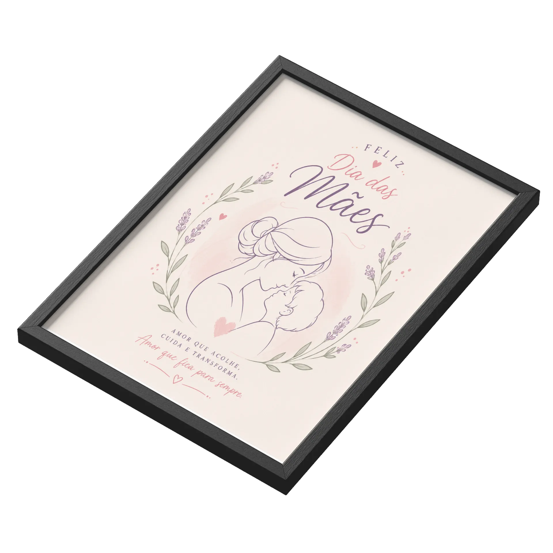 Quadro Dia das Mães Ilustração A3 MDF e Vidro - Imagem 3