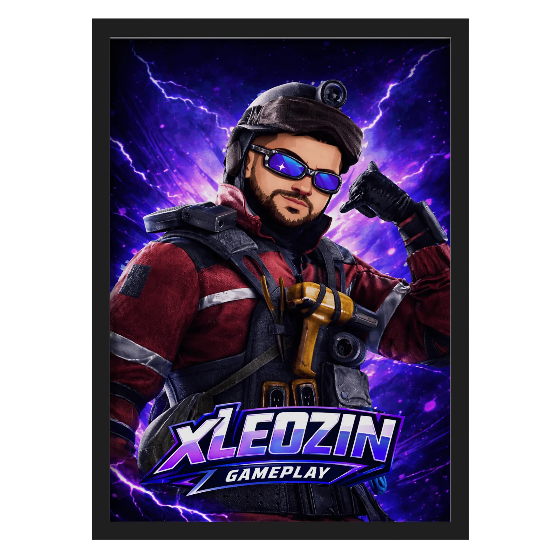 Quadro A3 personalizado de xleozingameplay