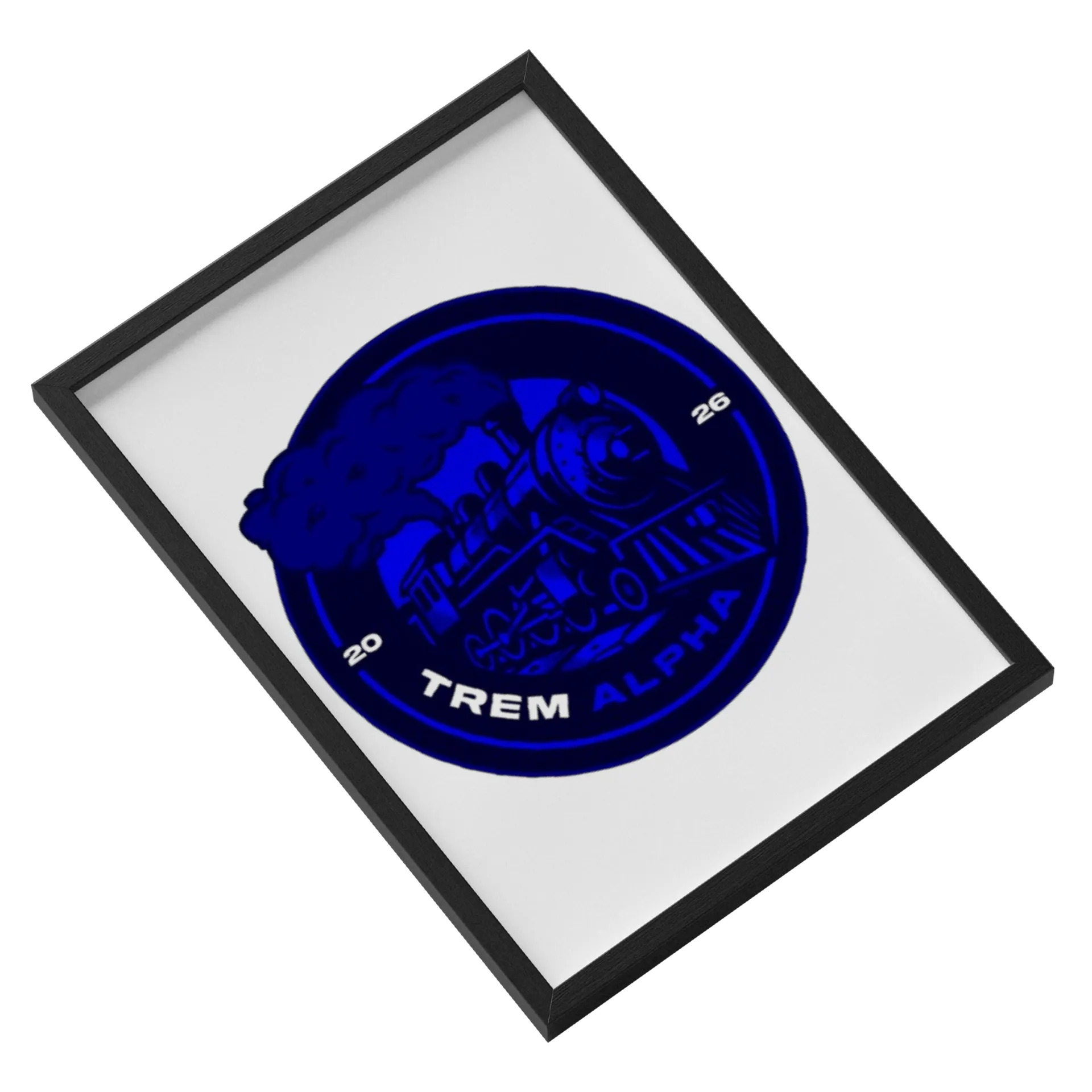 Quadro Trem Alpha Estampa Vintage A3 de TREM ALPHA