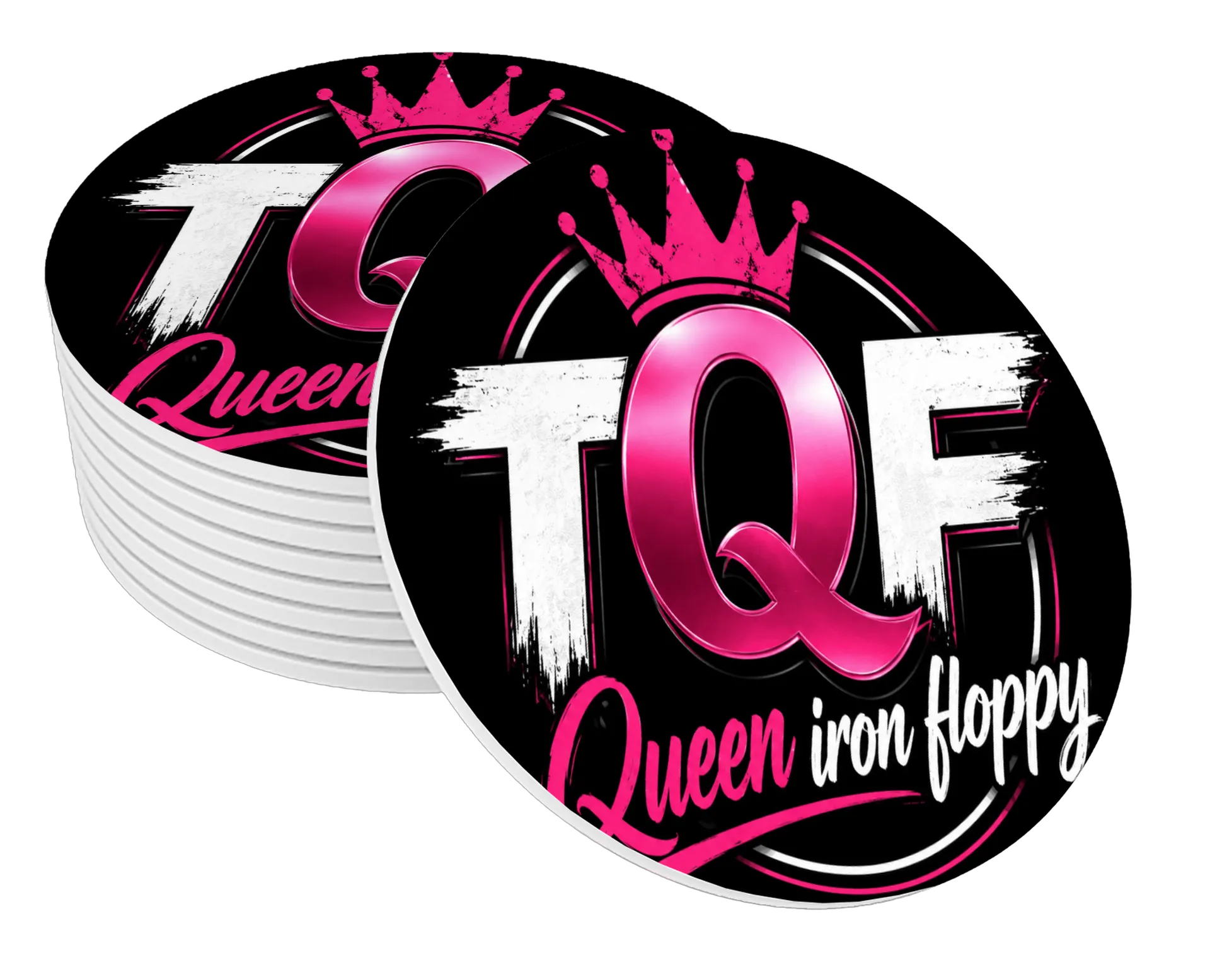 Porta-copo MDF Estampa Queen Iron Floppy - Imagem 1