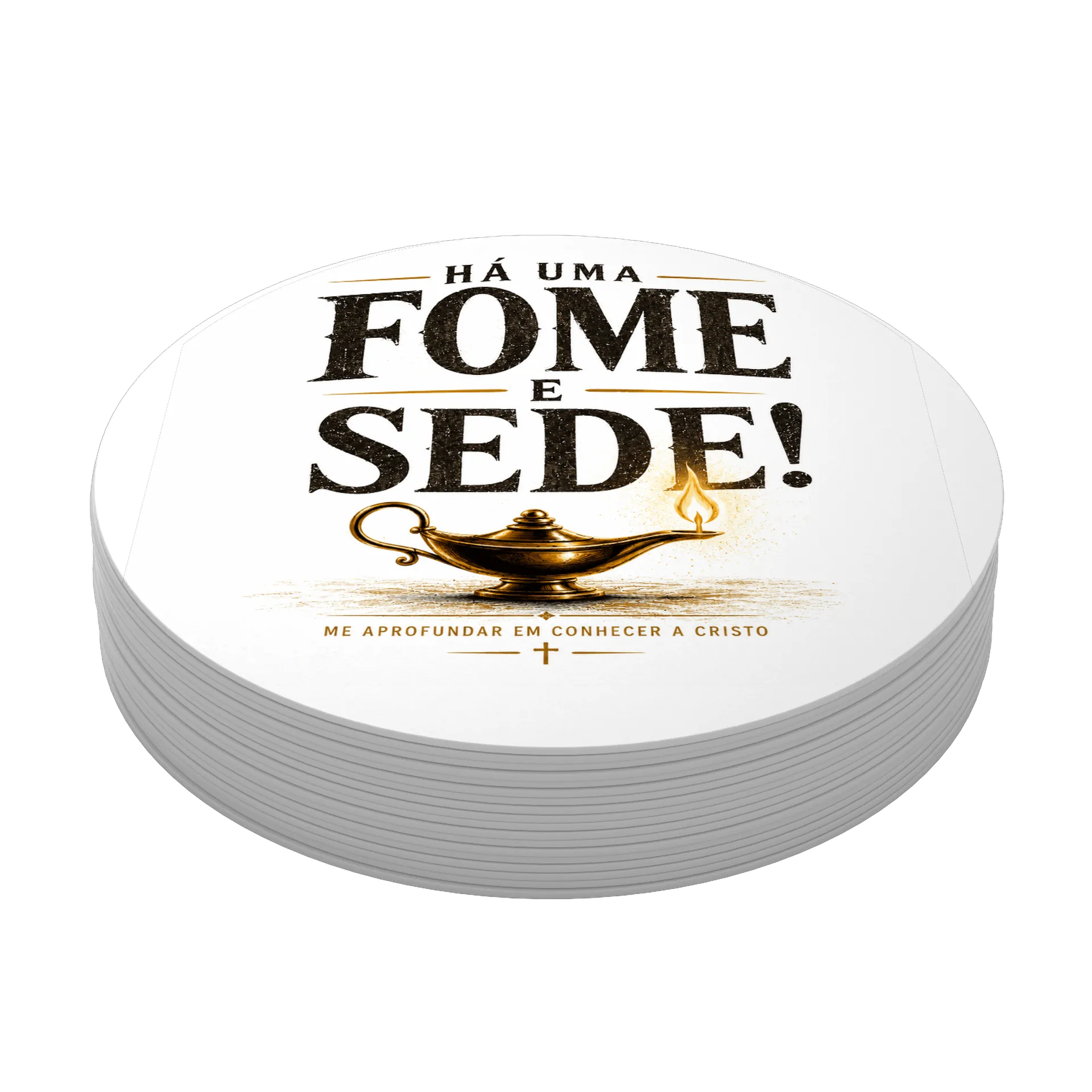 Porta-copo MDF Frase Fome e Sede 10x10cm - Imagem 4