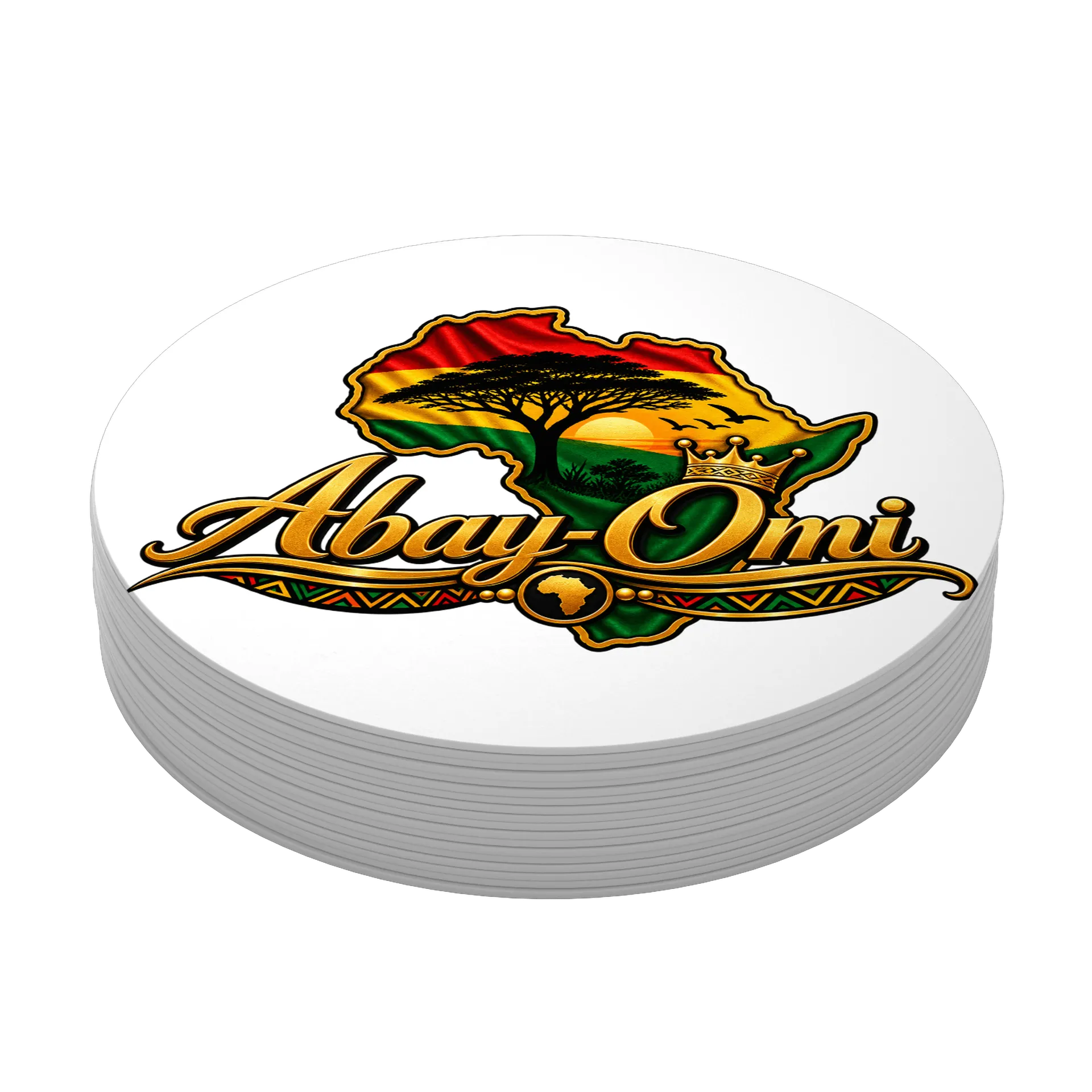 Porta-copo Logo Abay-Omi África Colorido MDF de Abay-Omi — imagem 3 de 3
