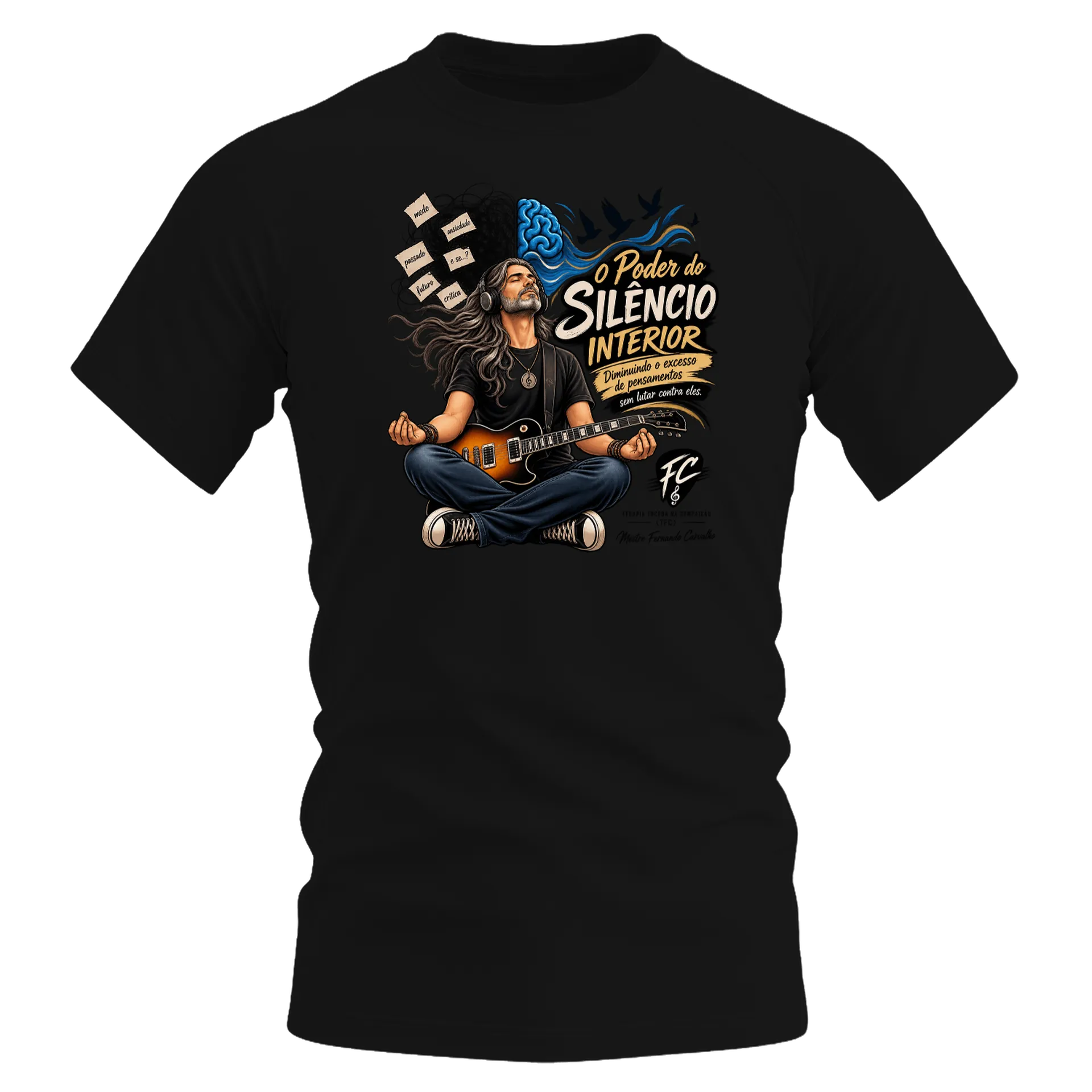 Camiseta Dry Fit Mulher Silêncio Interior Estampa - Imagem 1