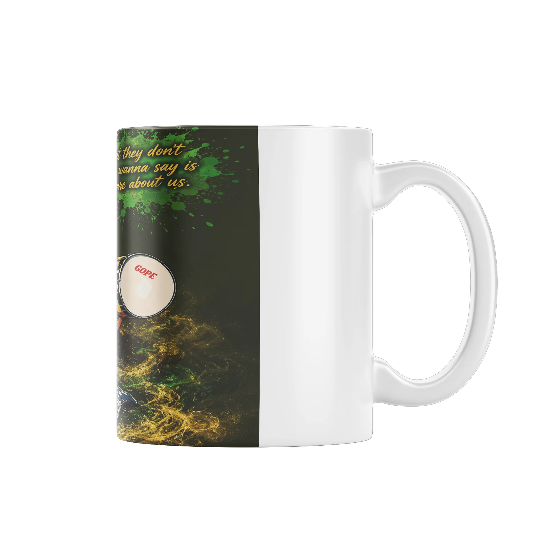 Caneca Ilustração de Percussionistas com Tambor 325ml - Imagem 1