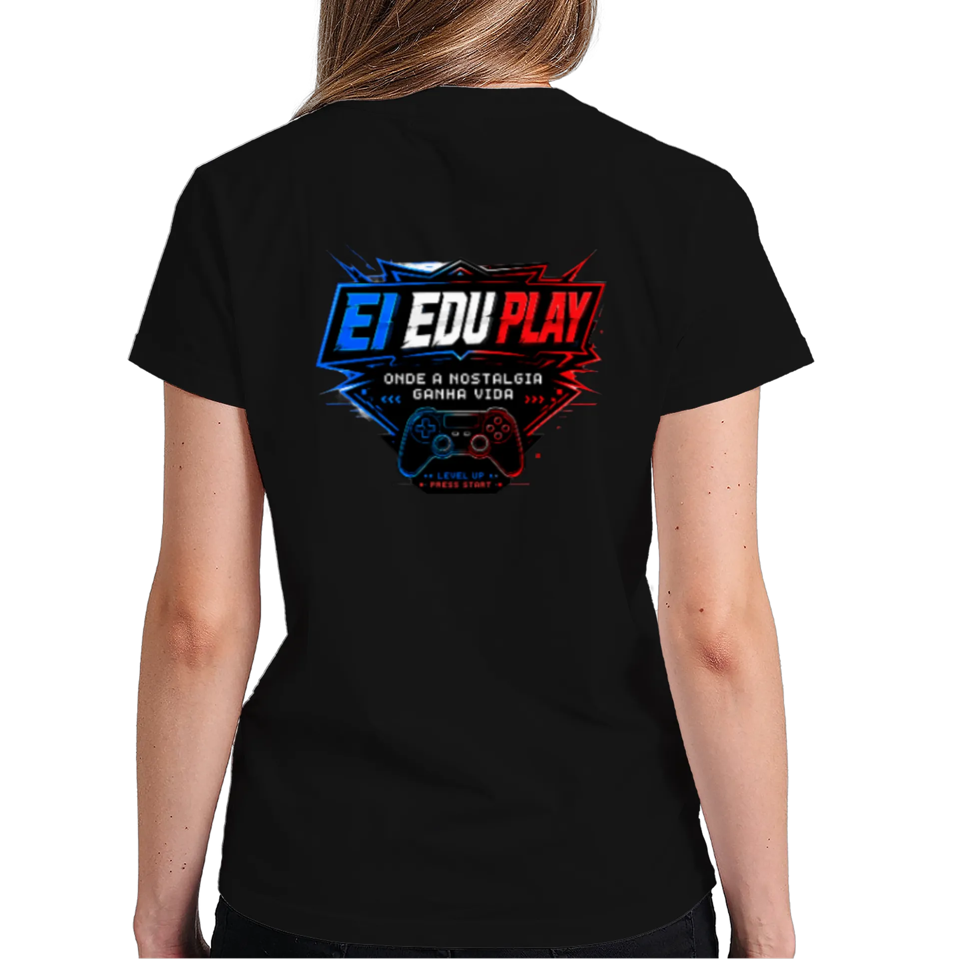 Camiseta Estampa Gamer Edu Play 100% Algodão - Imagem 6