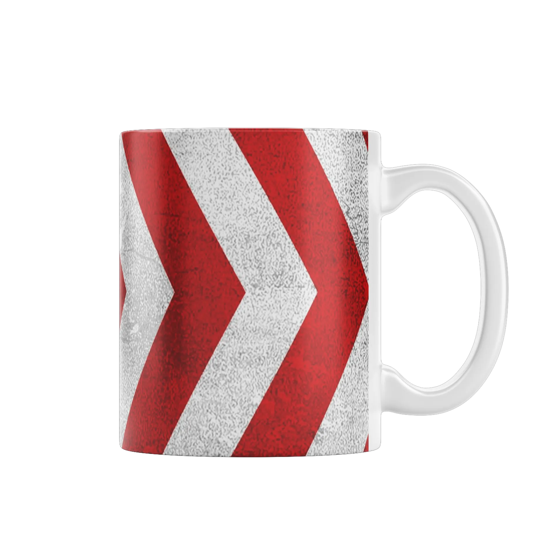 Caneca Porcelana Estampa Listras Vermelhas 325ml - Imagem 1