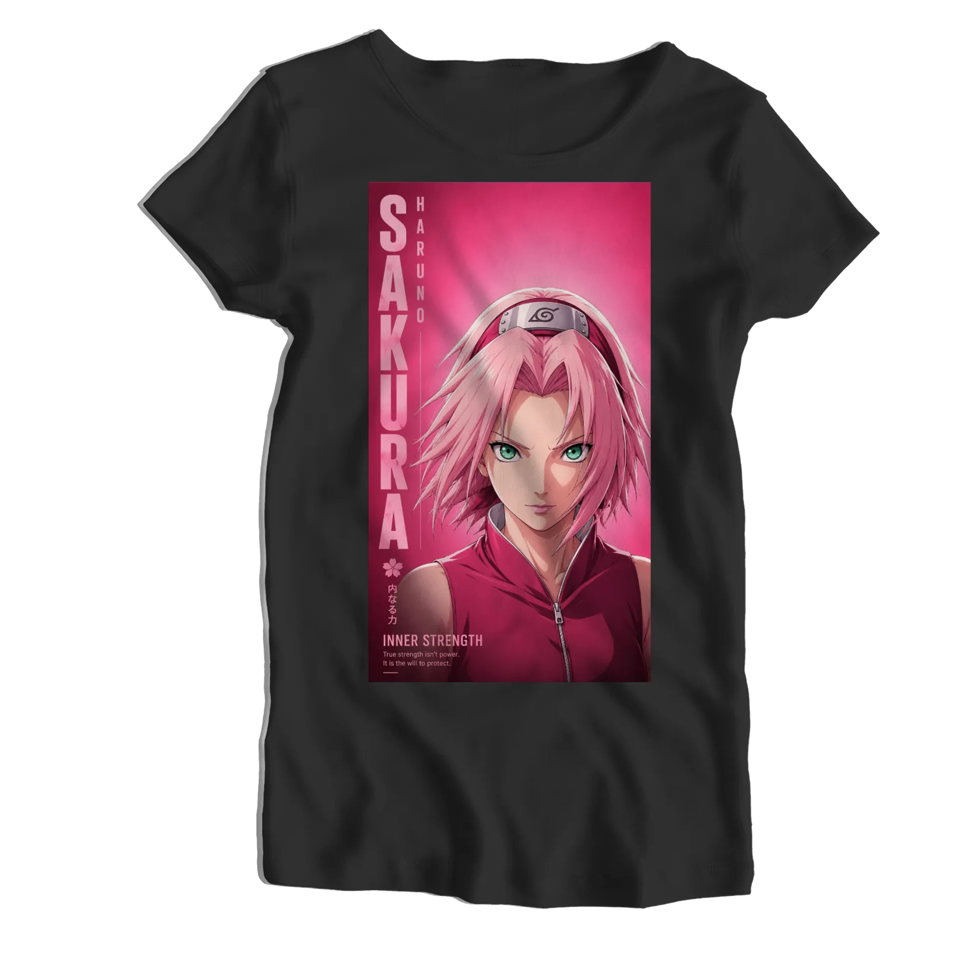 Camiseta Babylook Sakura Anime Naruto 100% Algodão - Imagem 1